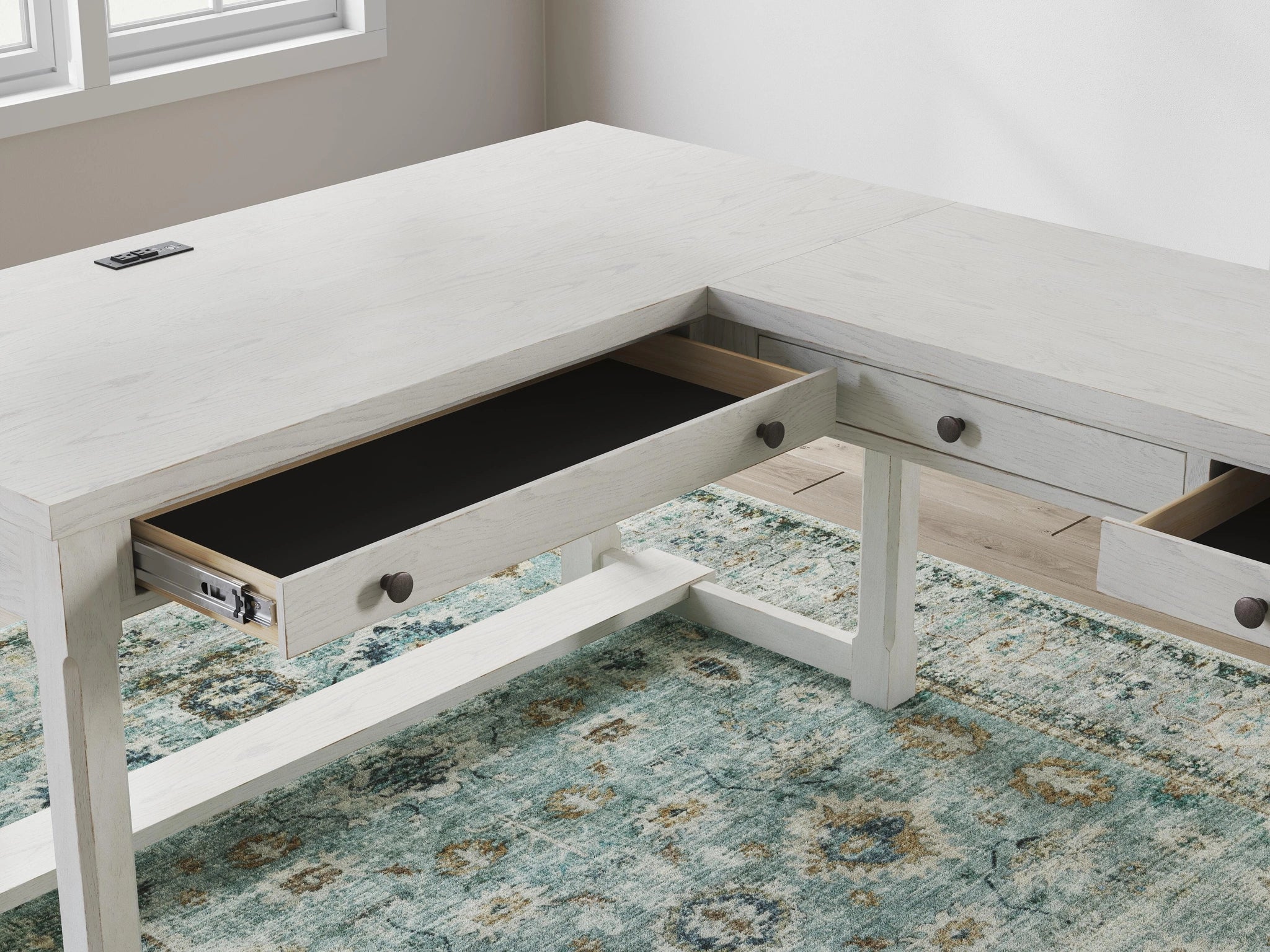 Robbinsdale L-Shaped Home Office Desk