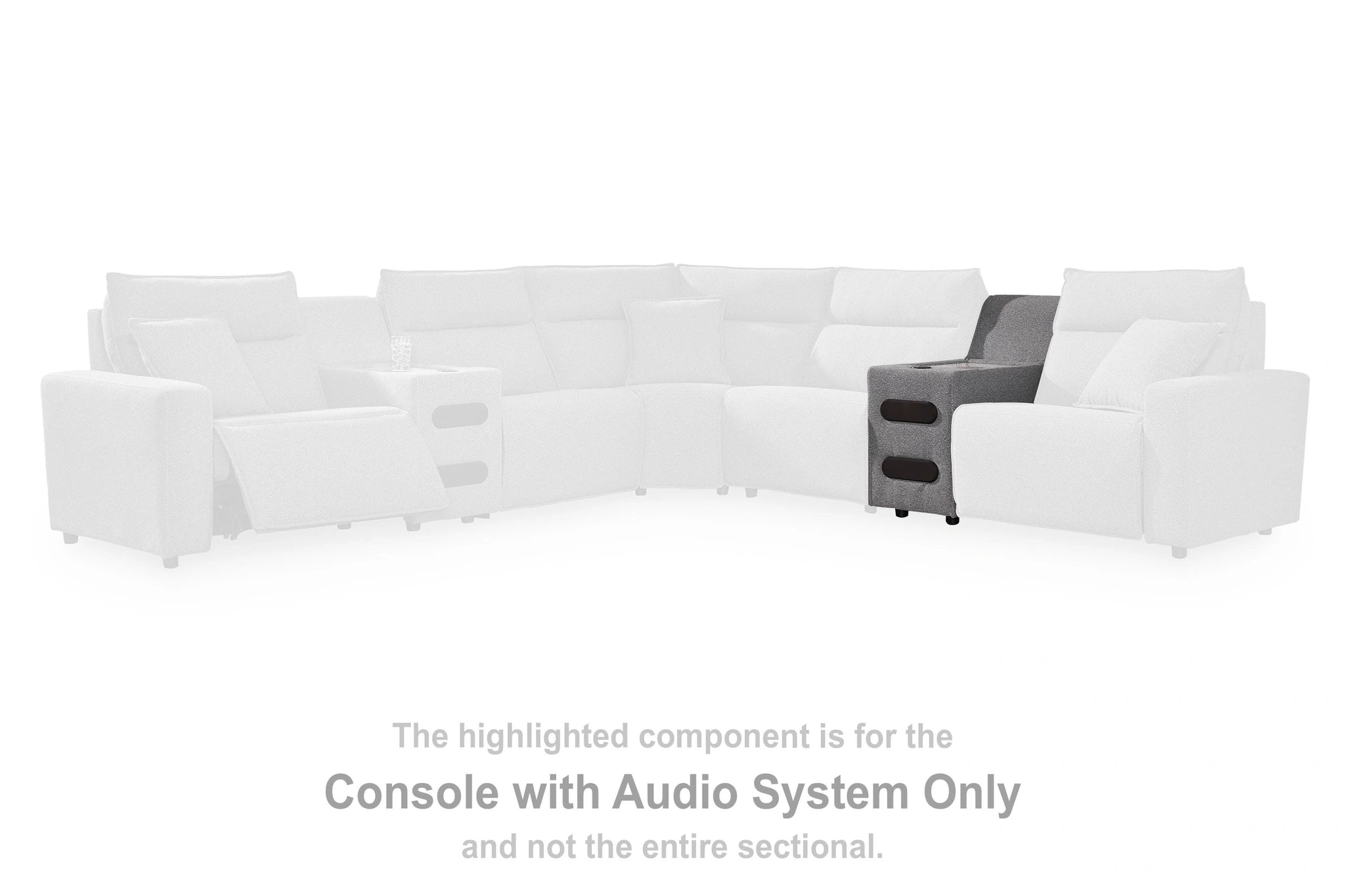 Modmax Reclining Sectional with Audio Console