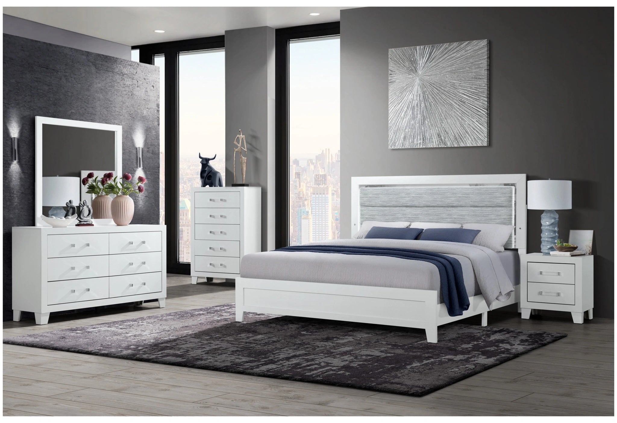 Luccia White Nightstand