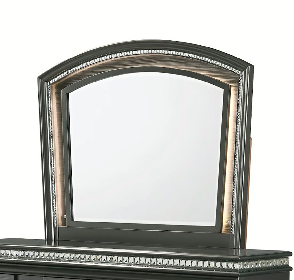 Crown Mark Furniture Adira Dresser Mirror in Silver image
