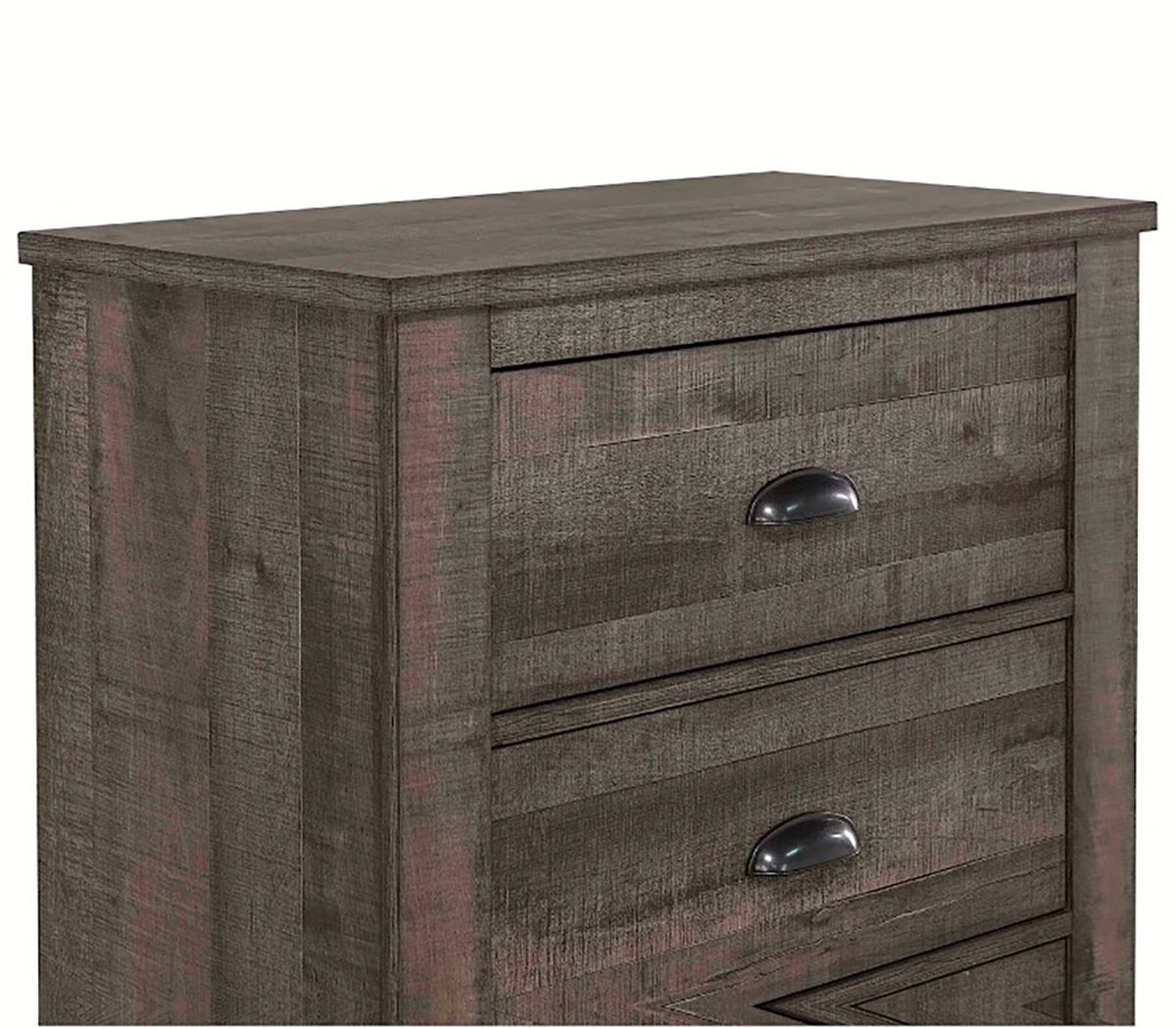 Crown Mark Furniture Coralee 5 Drawer Chest in Gray