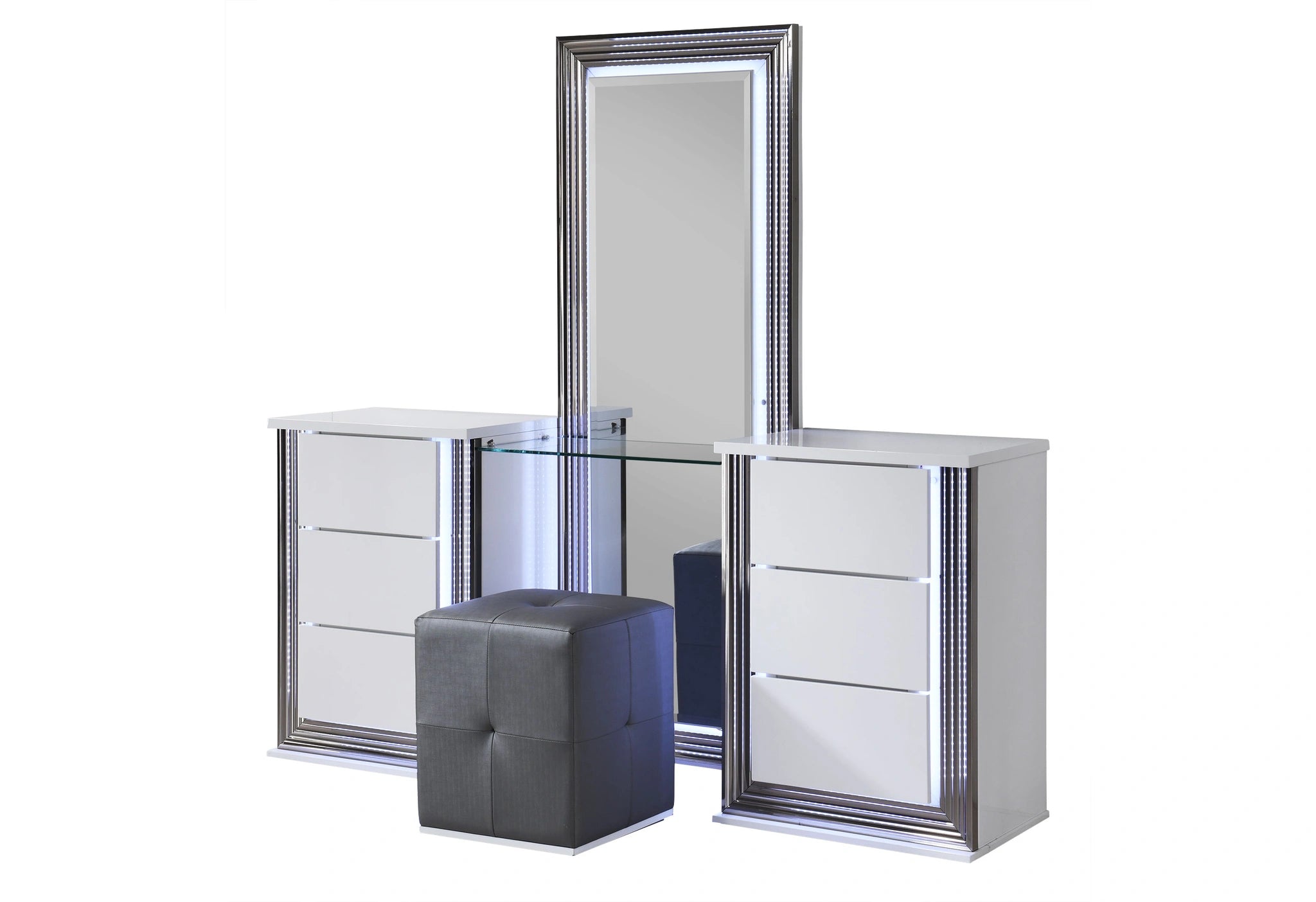 Ylime-Smooth White-Vanity Set-N