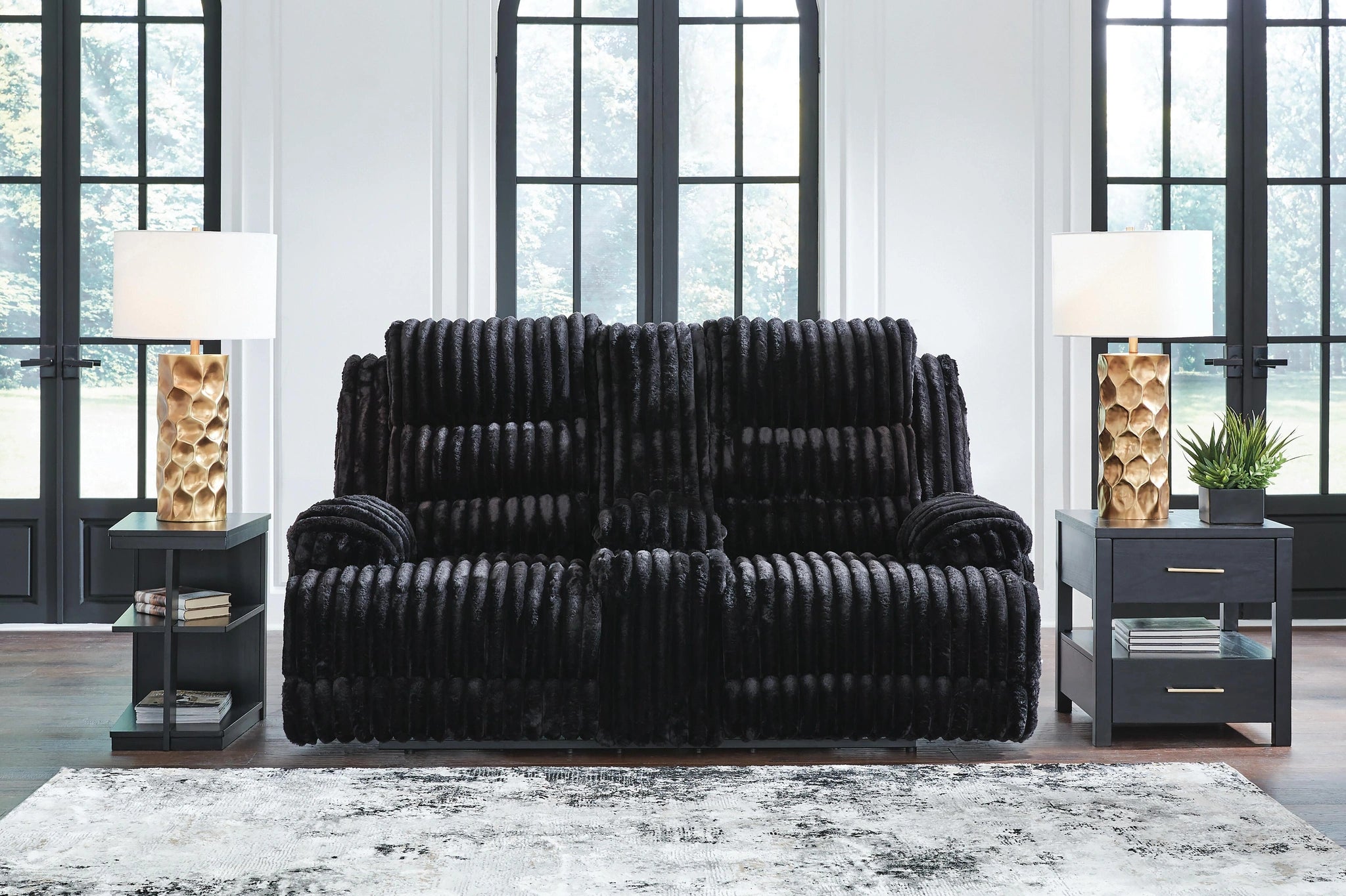 Rhine Falls Reclining Loveseat with Console