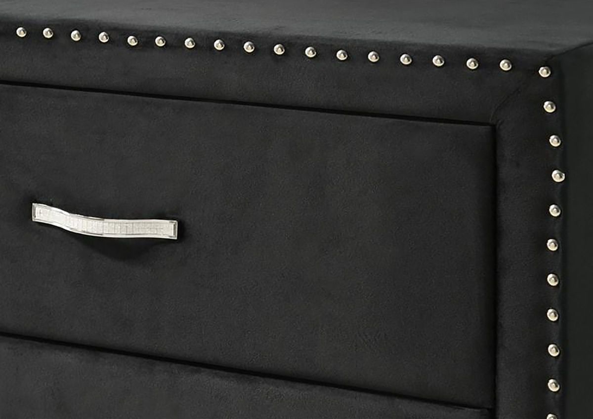 Crown Mark Furniture Lucinda 6 Drawer Dresser in Black