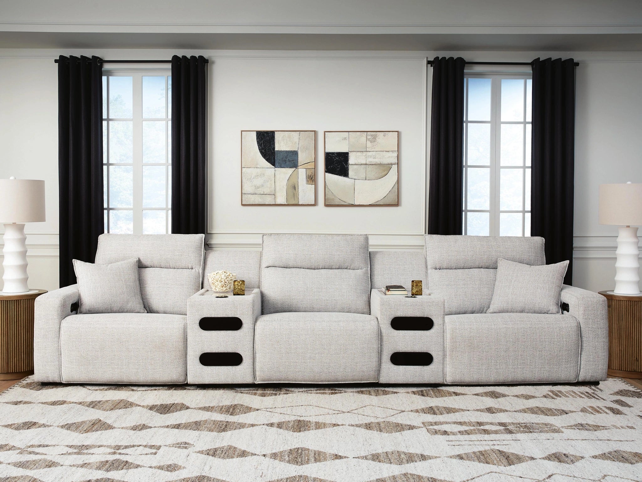 Modmax II Power Reclining Sectional with Audio Consoles