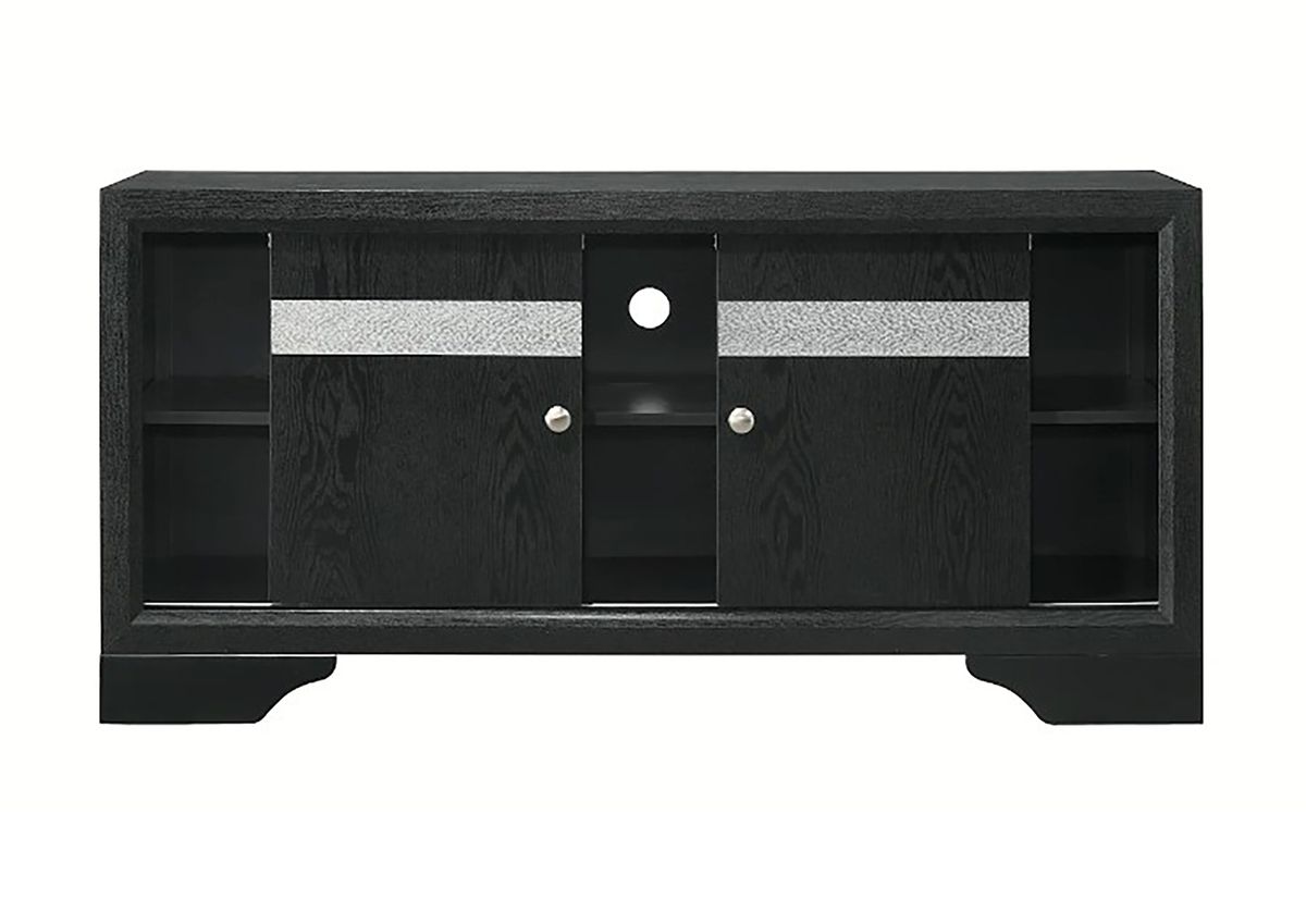 Crown Mark Furniture Regata TV Stand in Black