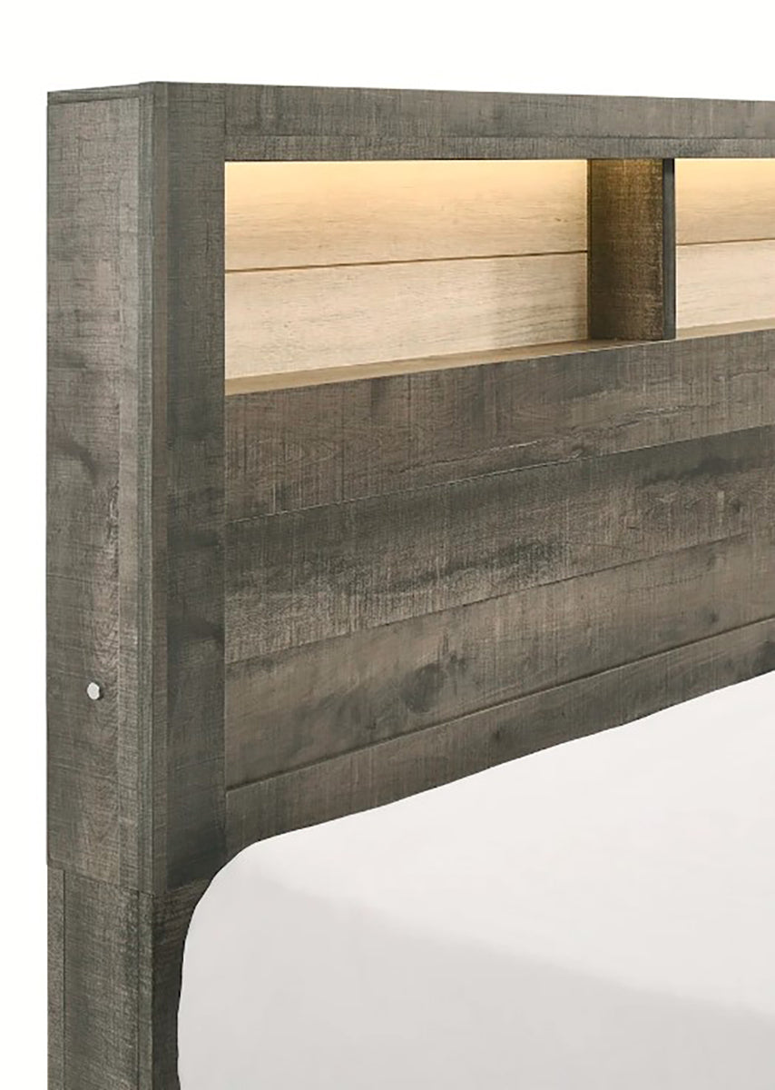 Rhett Queen Platform Bed In Gray