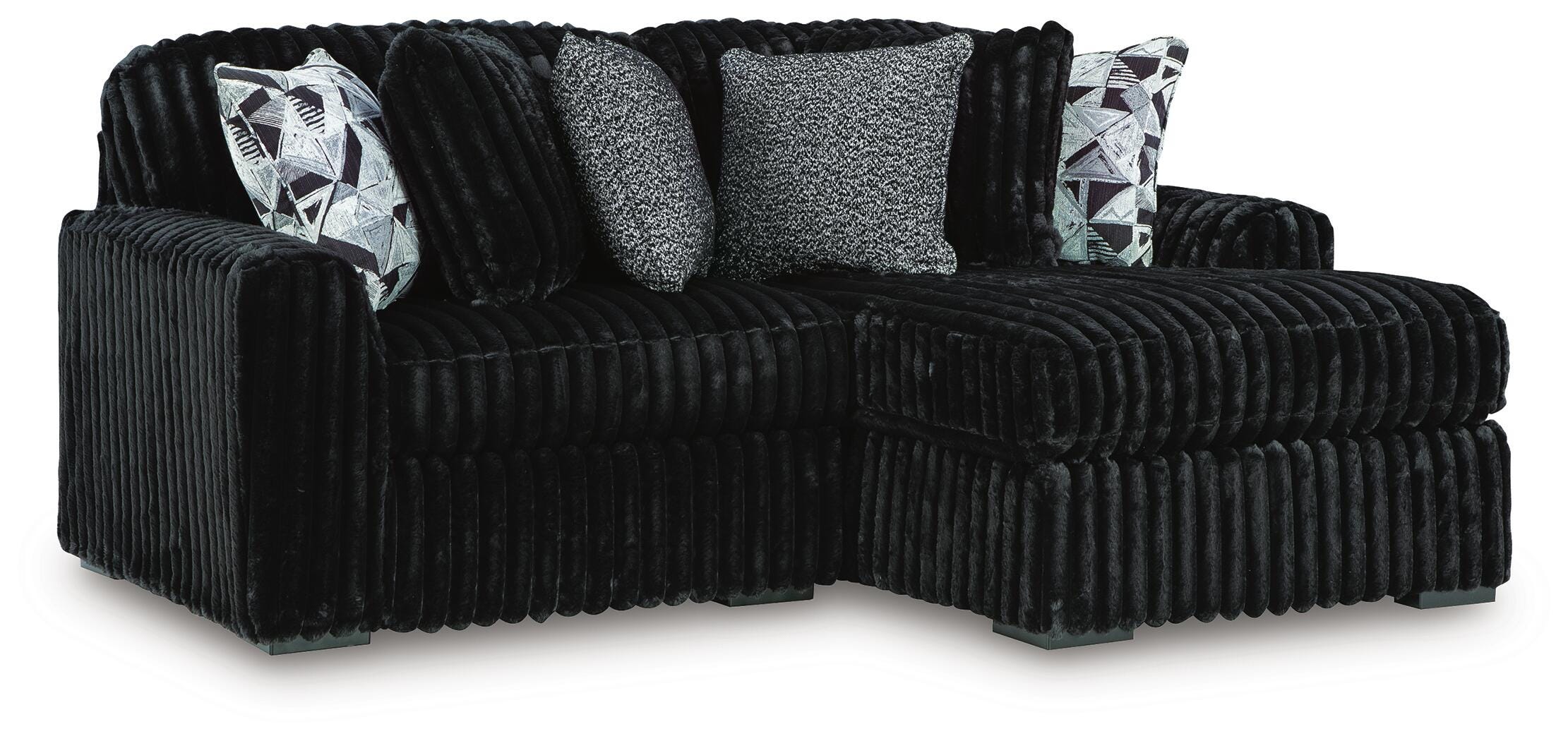 Midnight-Madness Sectional with Chaise