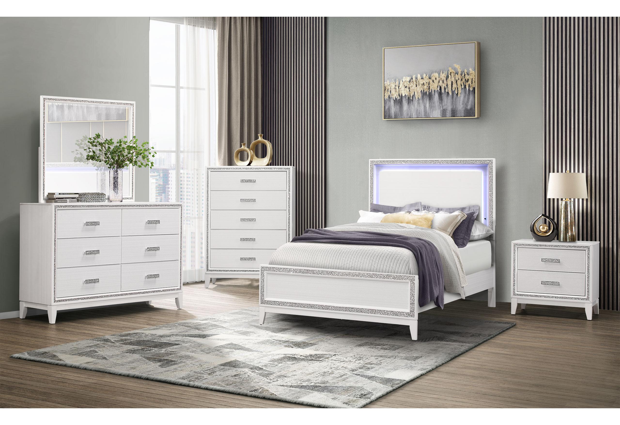 LILY WHITE FULL BED GROUP