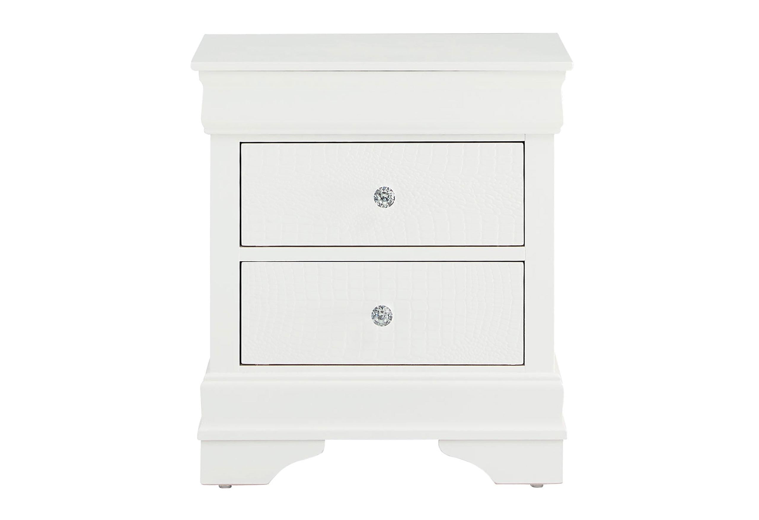 POMPEI METALLIC GREY NIGHTSTAND