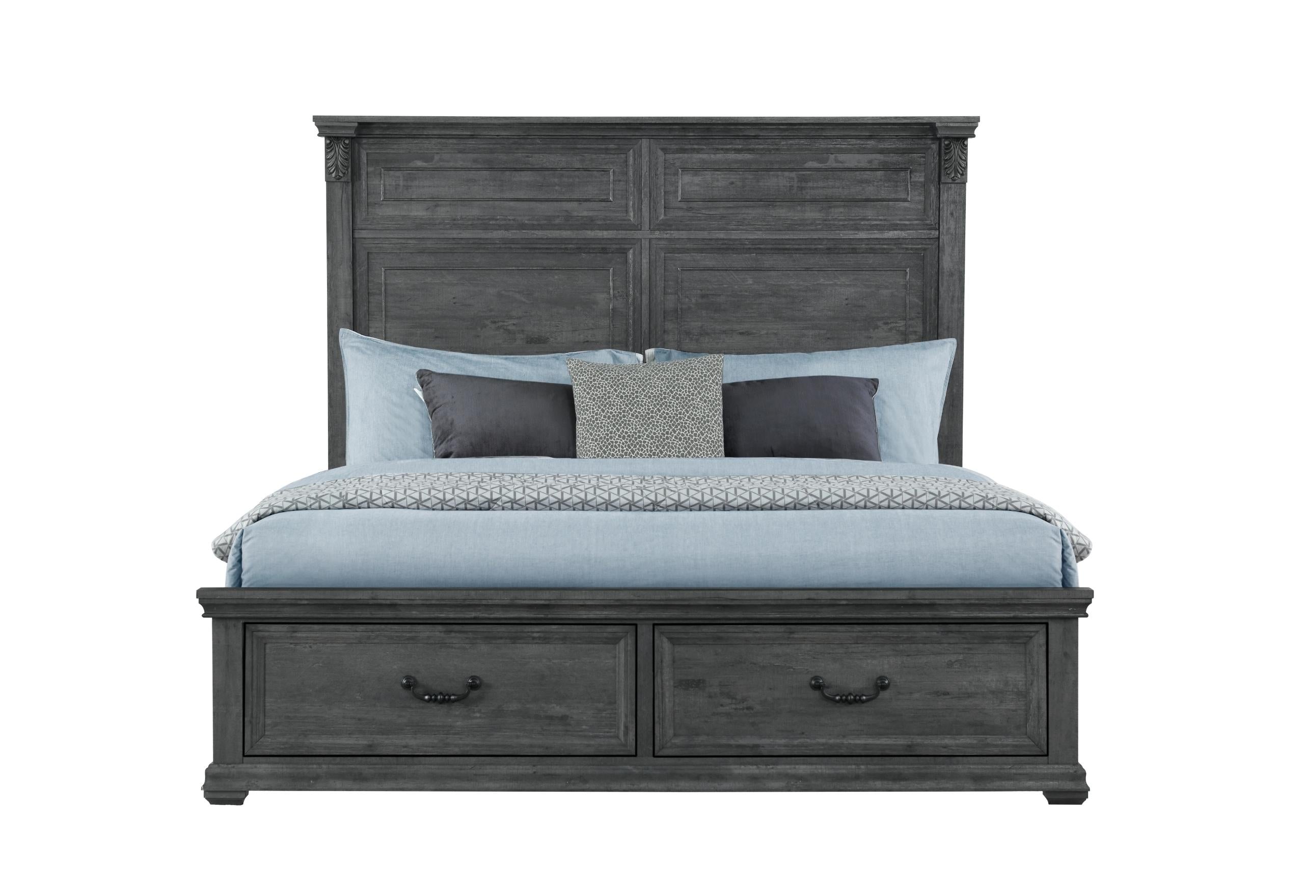 TATUM GREY STOARGE KING BED