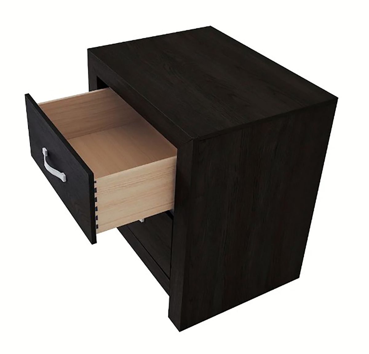 Crown Mark Furniture Jaylen 2 Drawer Nightstand in Black