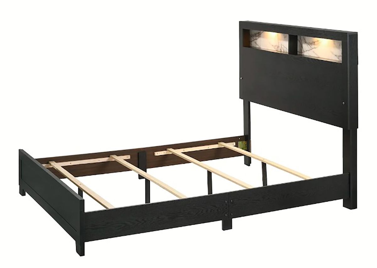Crown Mark Furniture Cadence Queen Panel Bed in Black