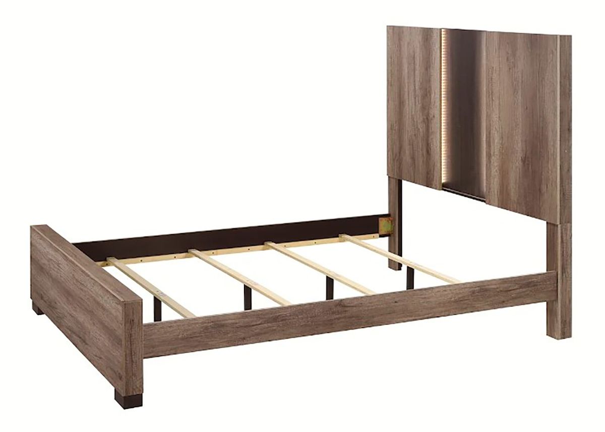 Crown Mark Furniture Rangley Queen Panel Bed in Brown B6830-Q
