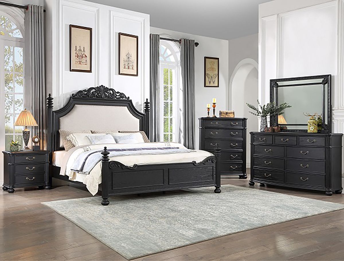 Crown Mark Furniture Kingsbury 9 Drawer Dresser In Black