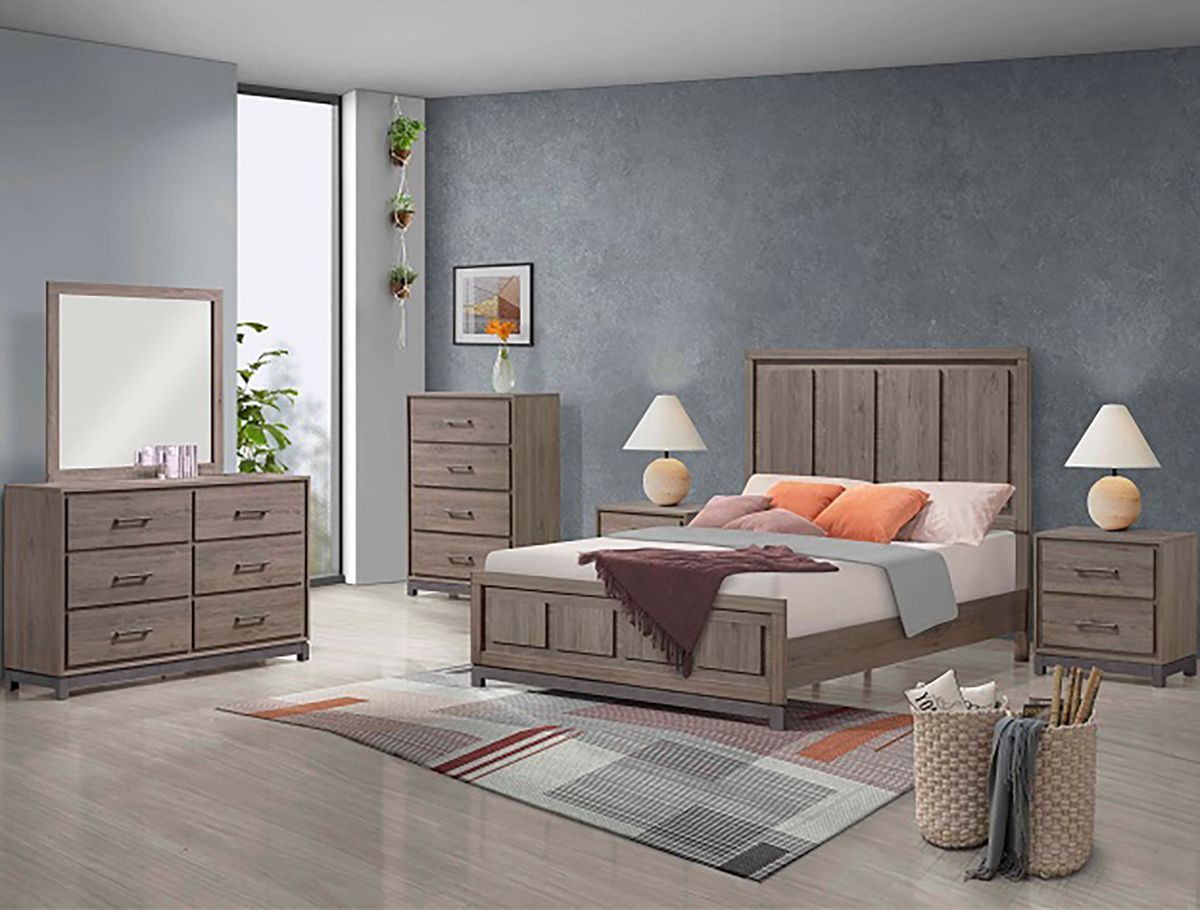 Crown Mark Furniture River 2 Drawer Nightstand In Brown