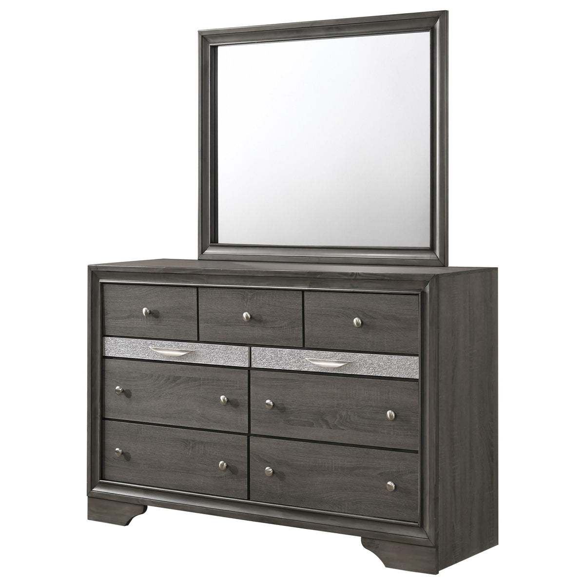 Crown Mark Regata Dresser in Grey