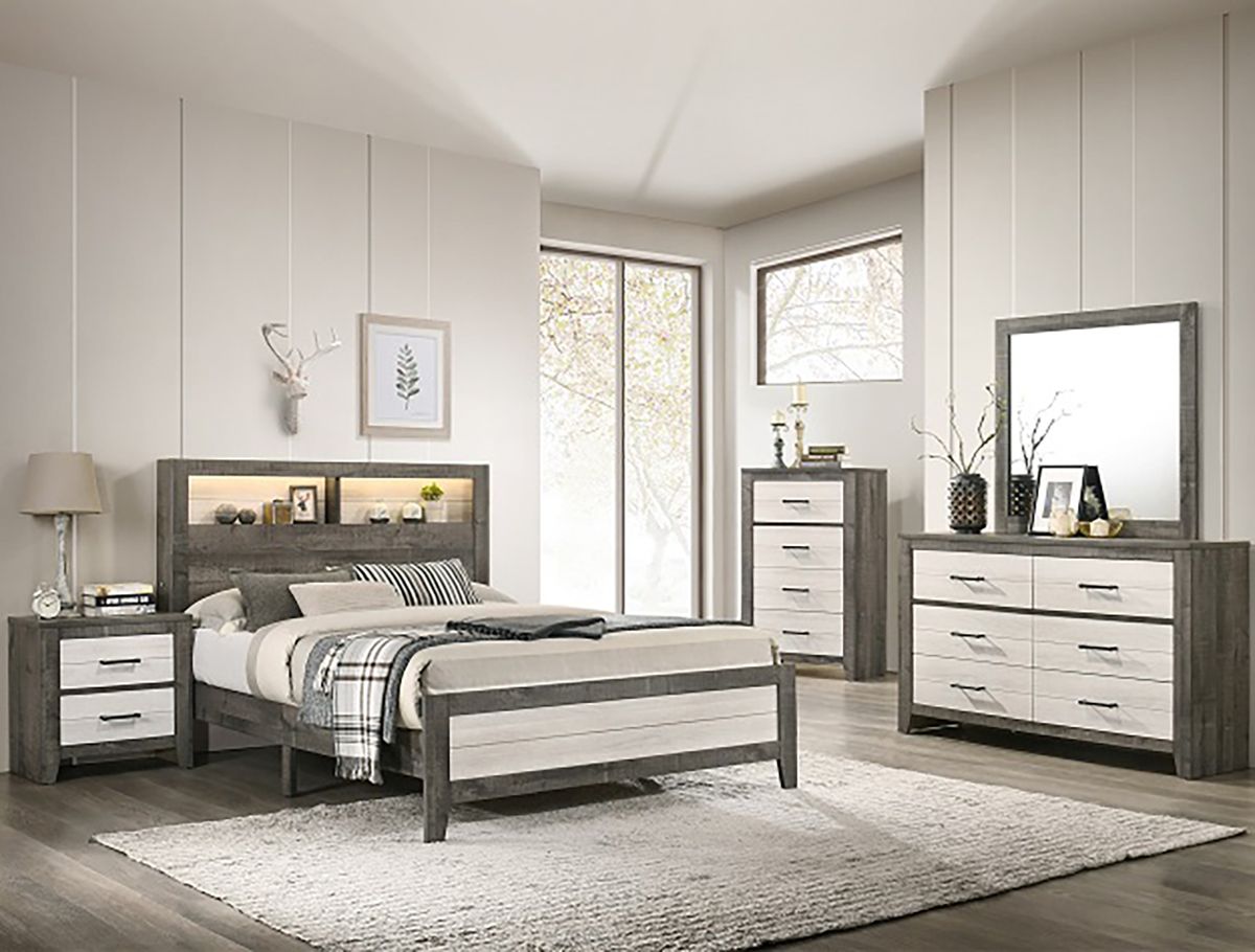 Crown Mark Furniture Rhett 6 Drawer Dresser In Gray