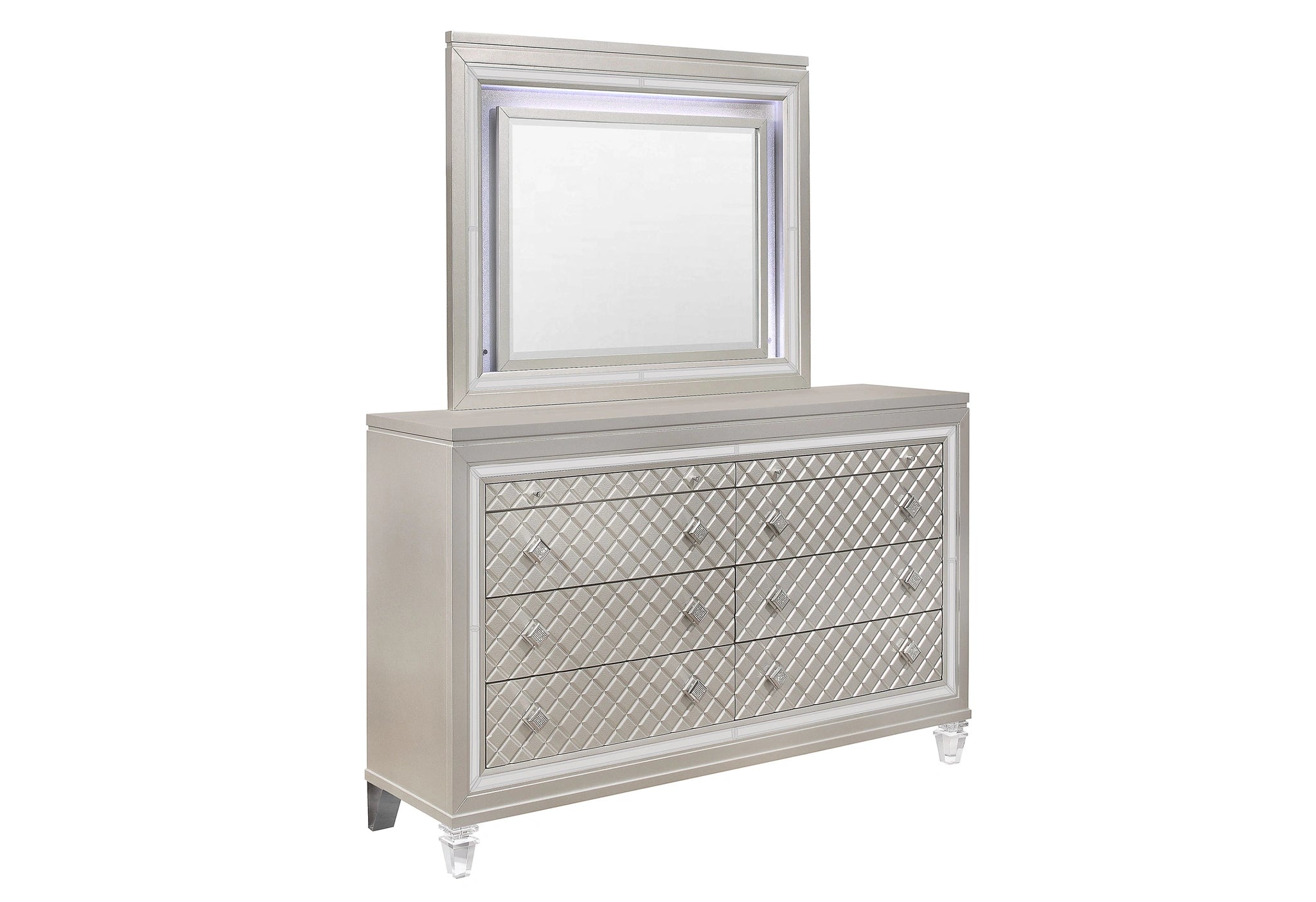 Paris Champagne Mirror with LED