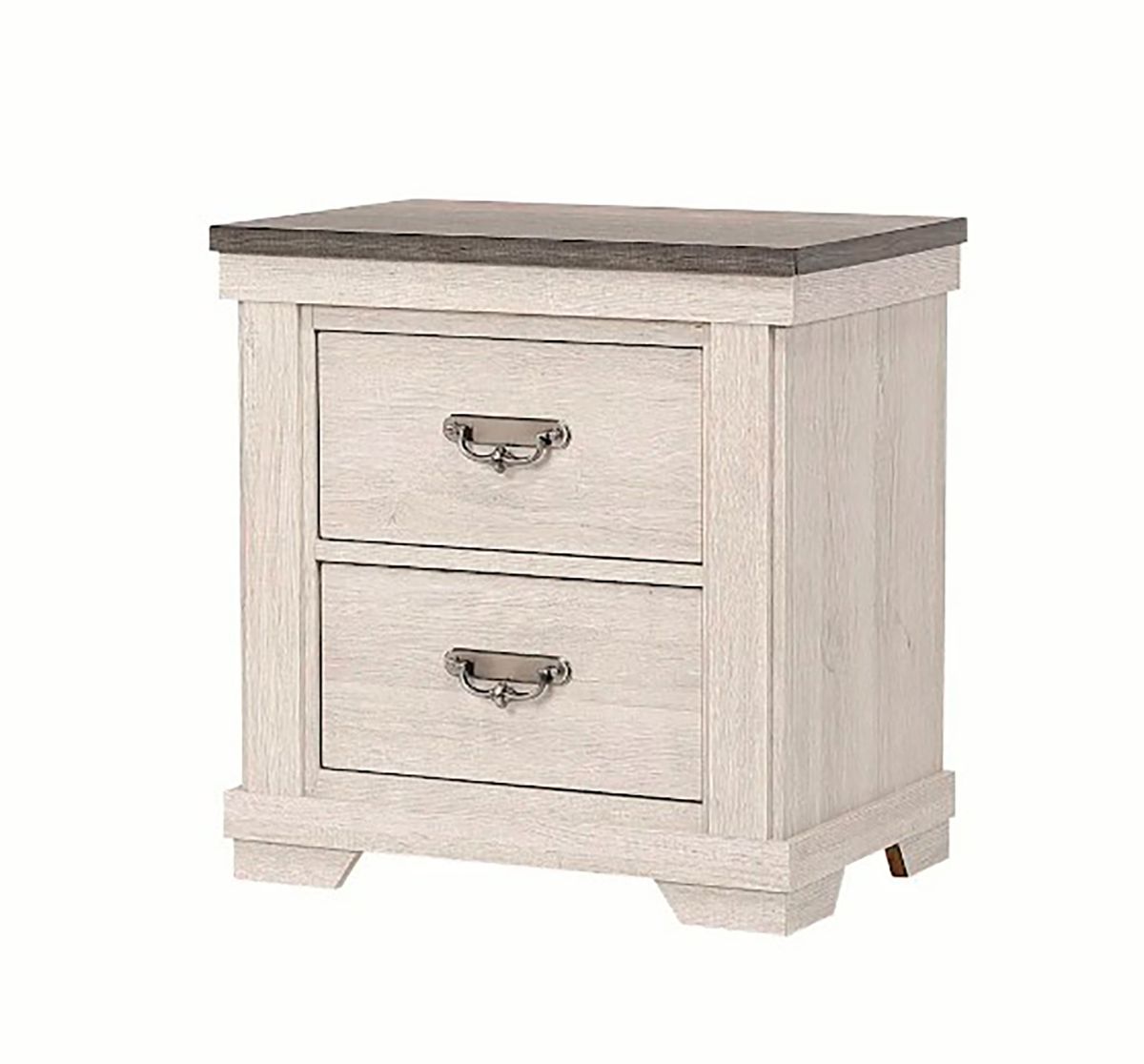 Crown Mark Furniture Leighton 2 Drawer Nightstand in White image