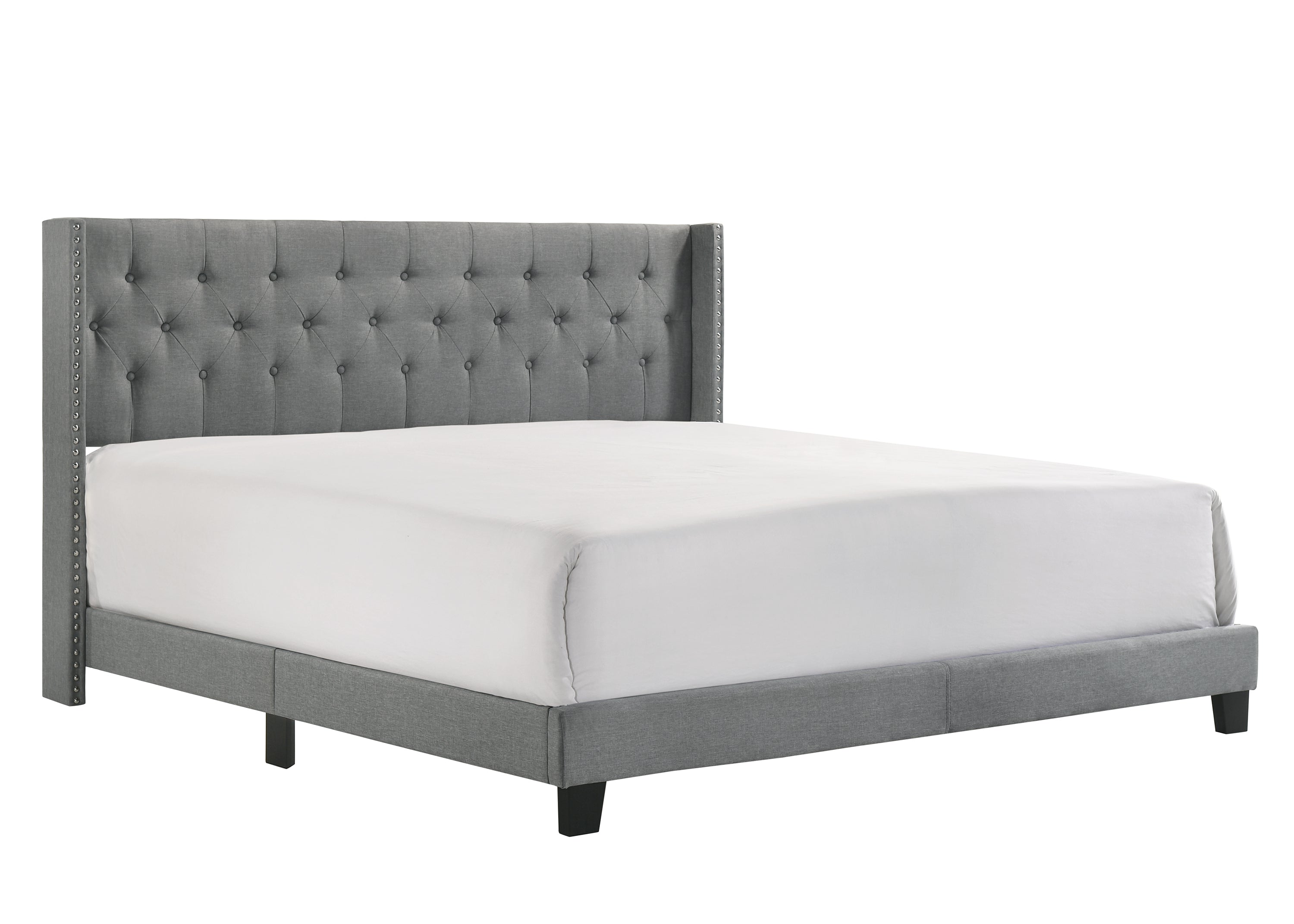 MAKAYLA KING BED GREY