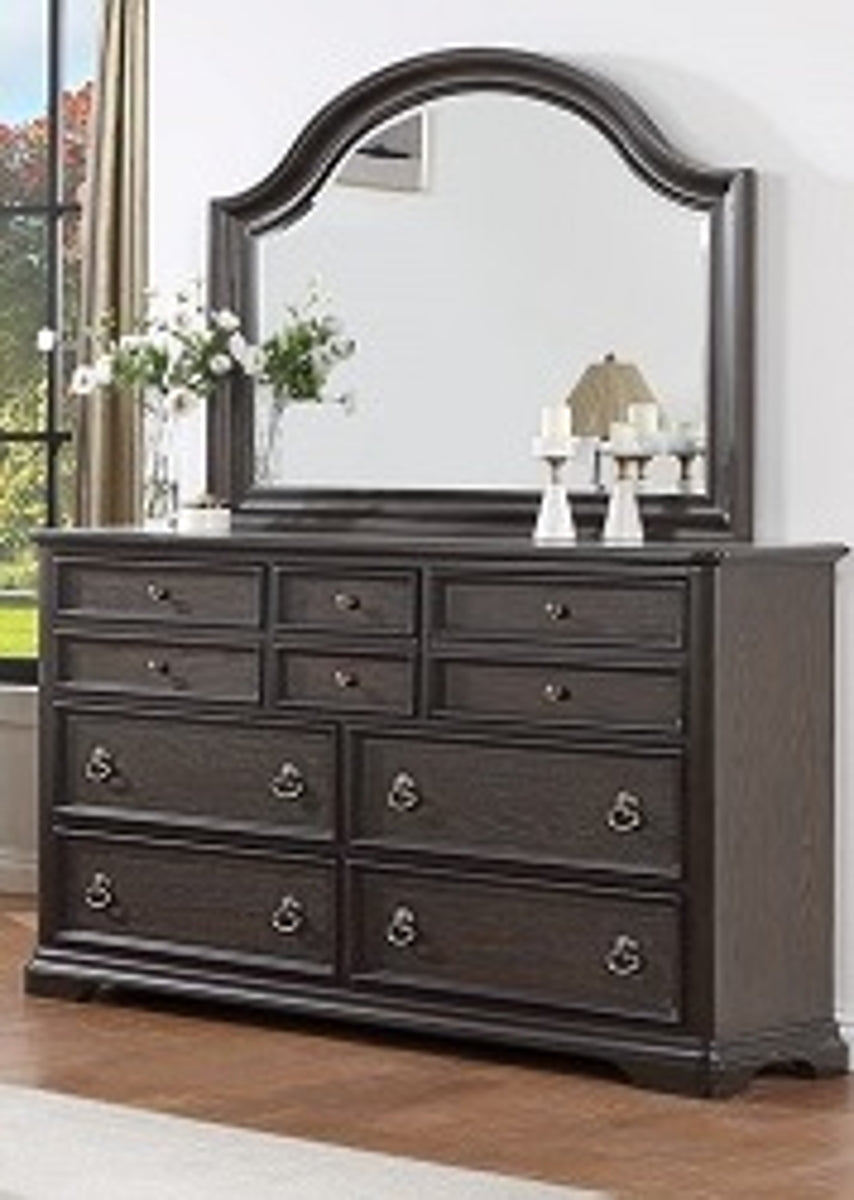 Crown Mark Furniture Duke Mirror in Dark Brown