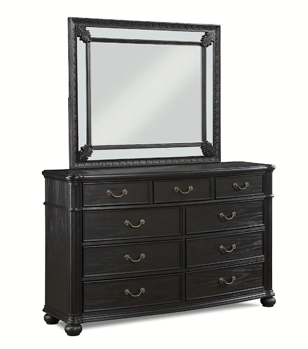Crown Mark Furniture Kingsbury 9 Drawer Dresser In Black