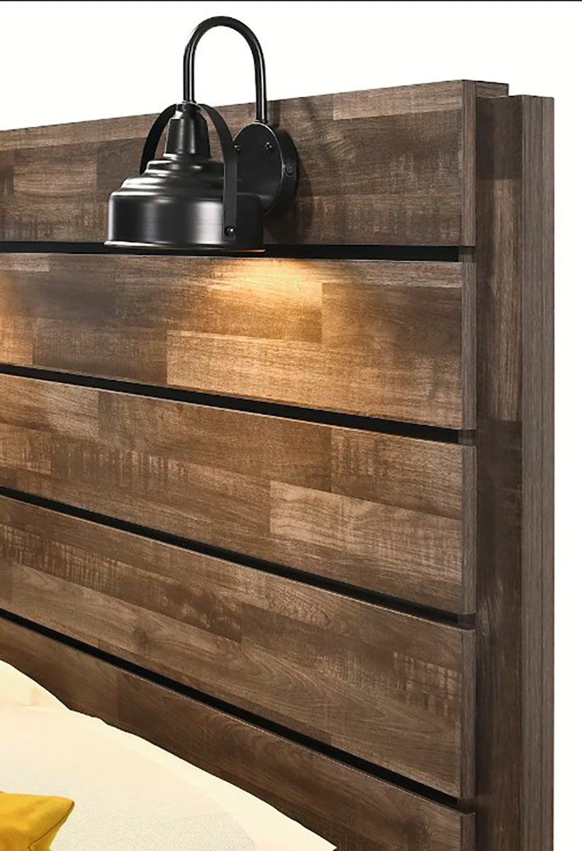 Carter King Platform Bed In Brown