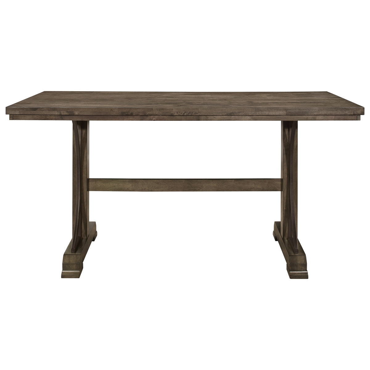 Crown Mark Quincy Rectangular Counter Height Table in Light Brown
