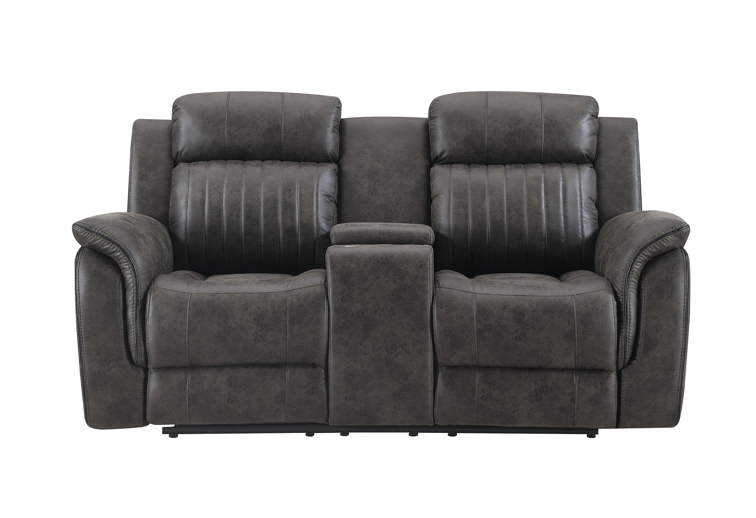 U8517 GREY RECLINING SOFA/CONSOLE RECLINING LOVESEAT/GLIDER RECLINER