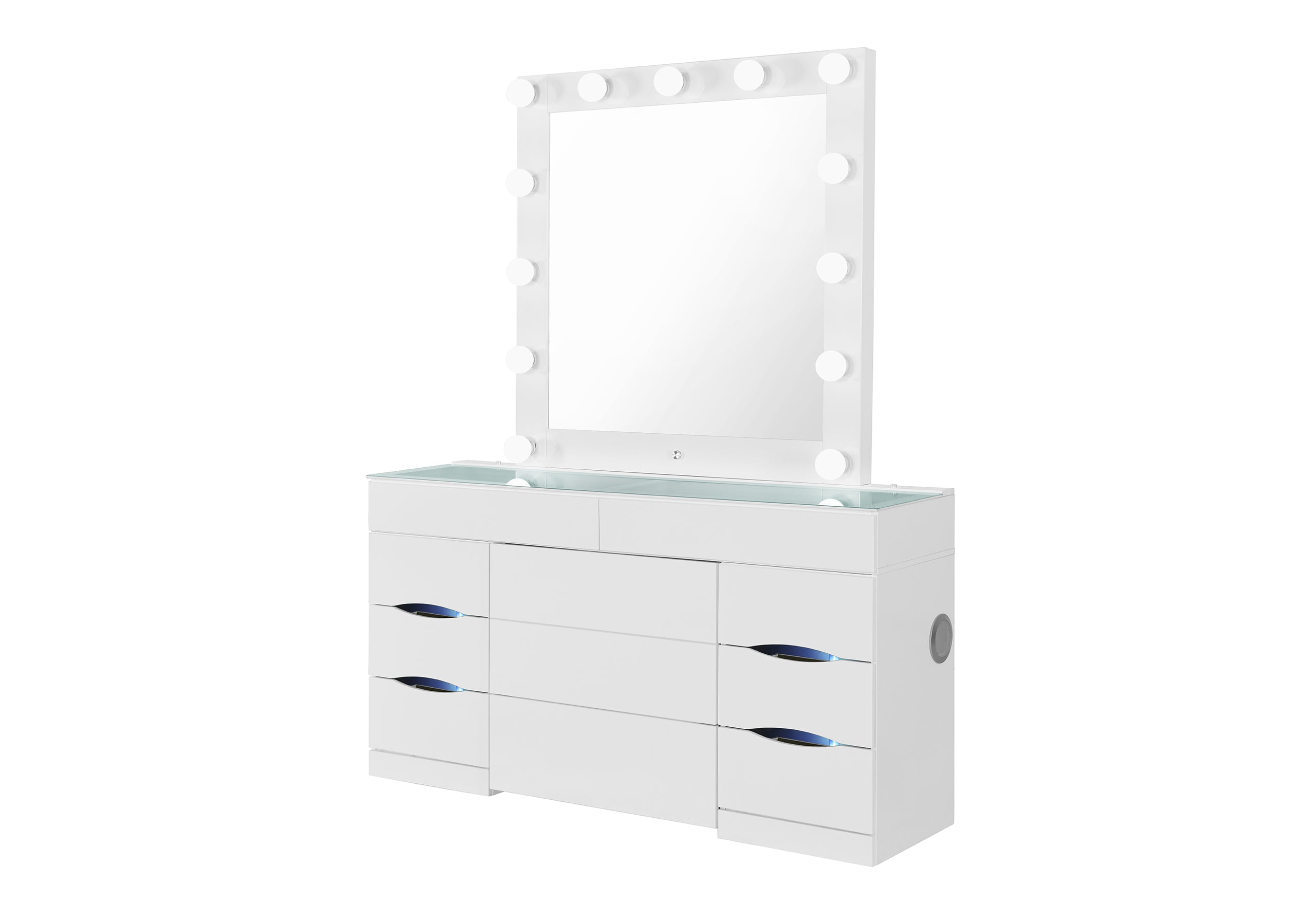 ELLA WHITE VANITY WITH SPEAKER