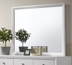 Crown Mark Furniture Evan Mirror in White