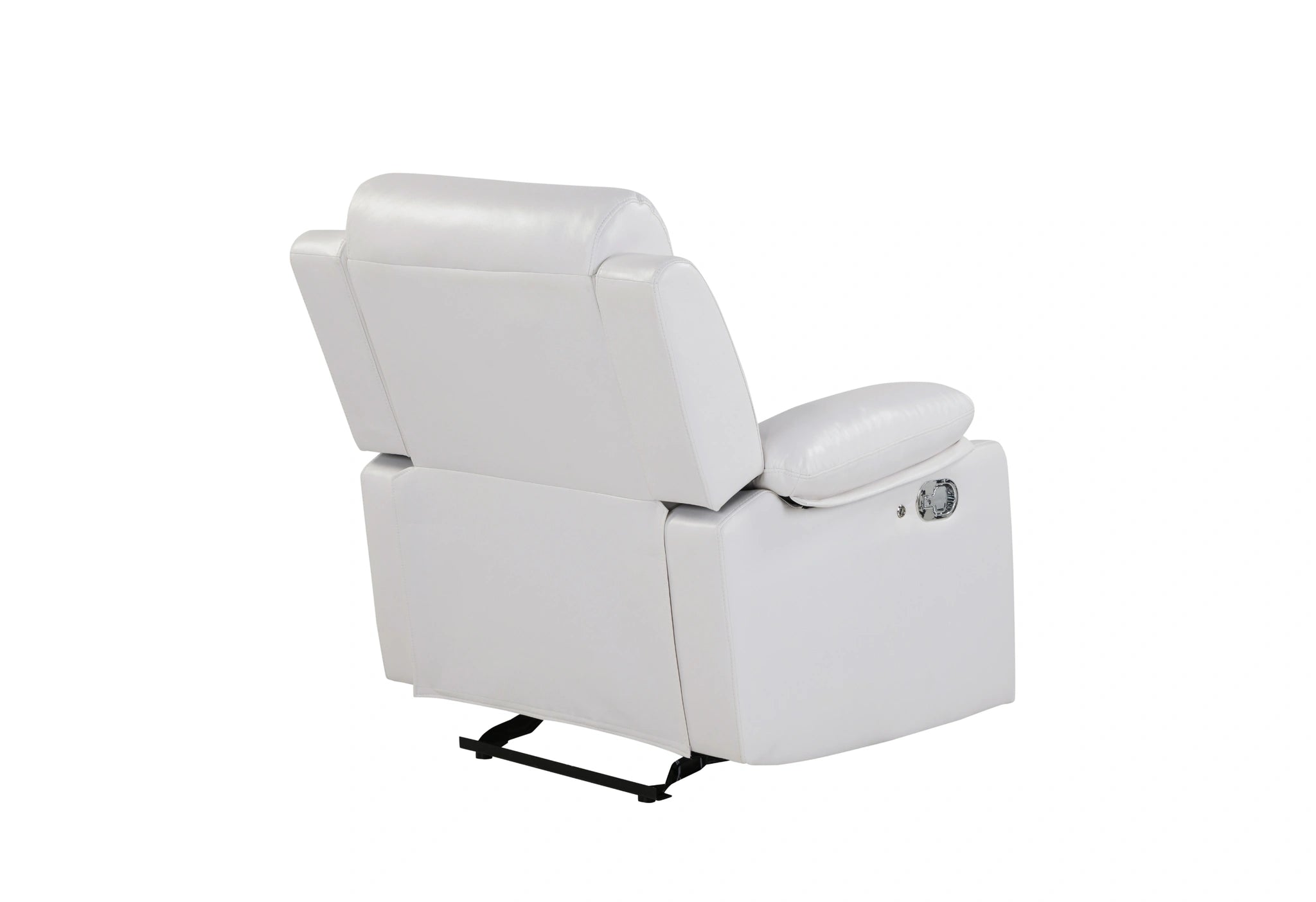 U6026 Blanche White Glider Recliner with LED
