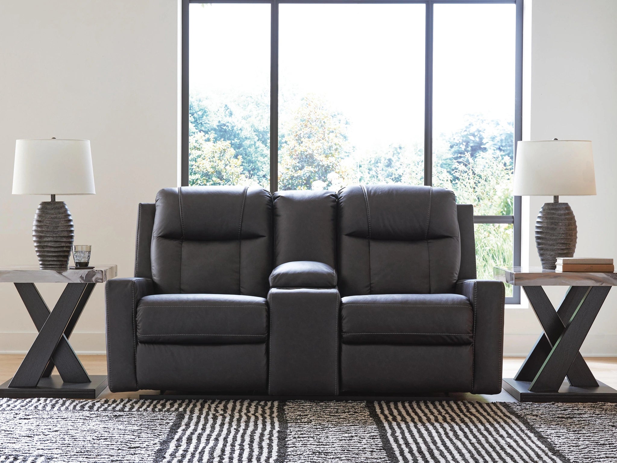 Mackmenville Reclining Loveseat with Console