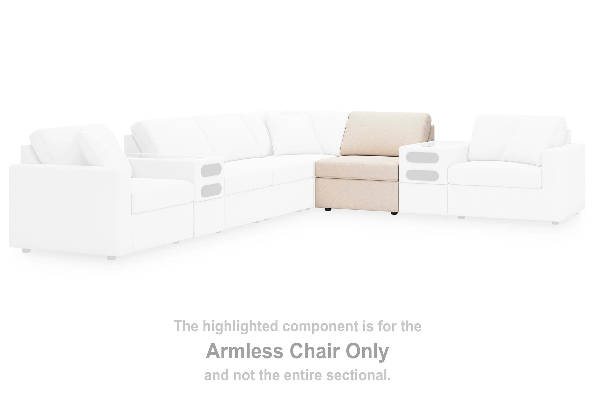 Modmax Balanced Sectional with Audio and Storage Consoles