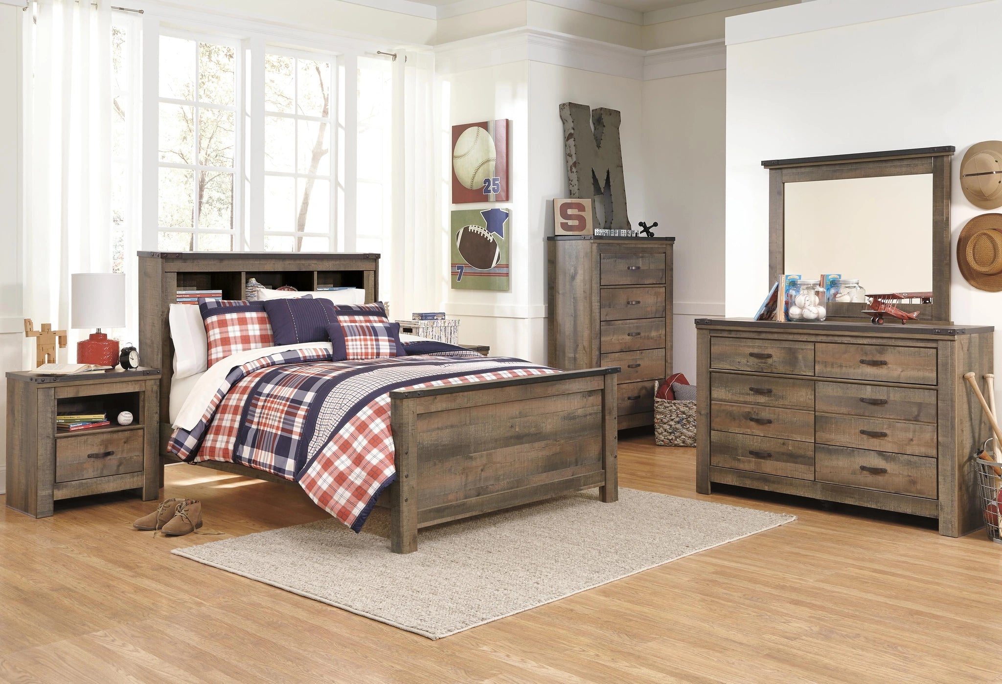 Trinell Bookcase Bed
