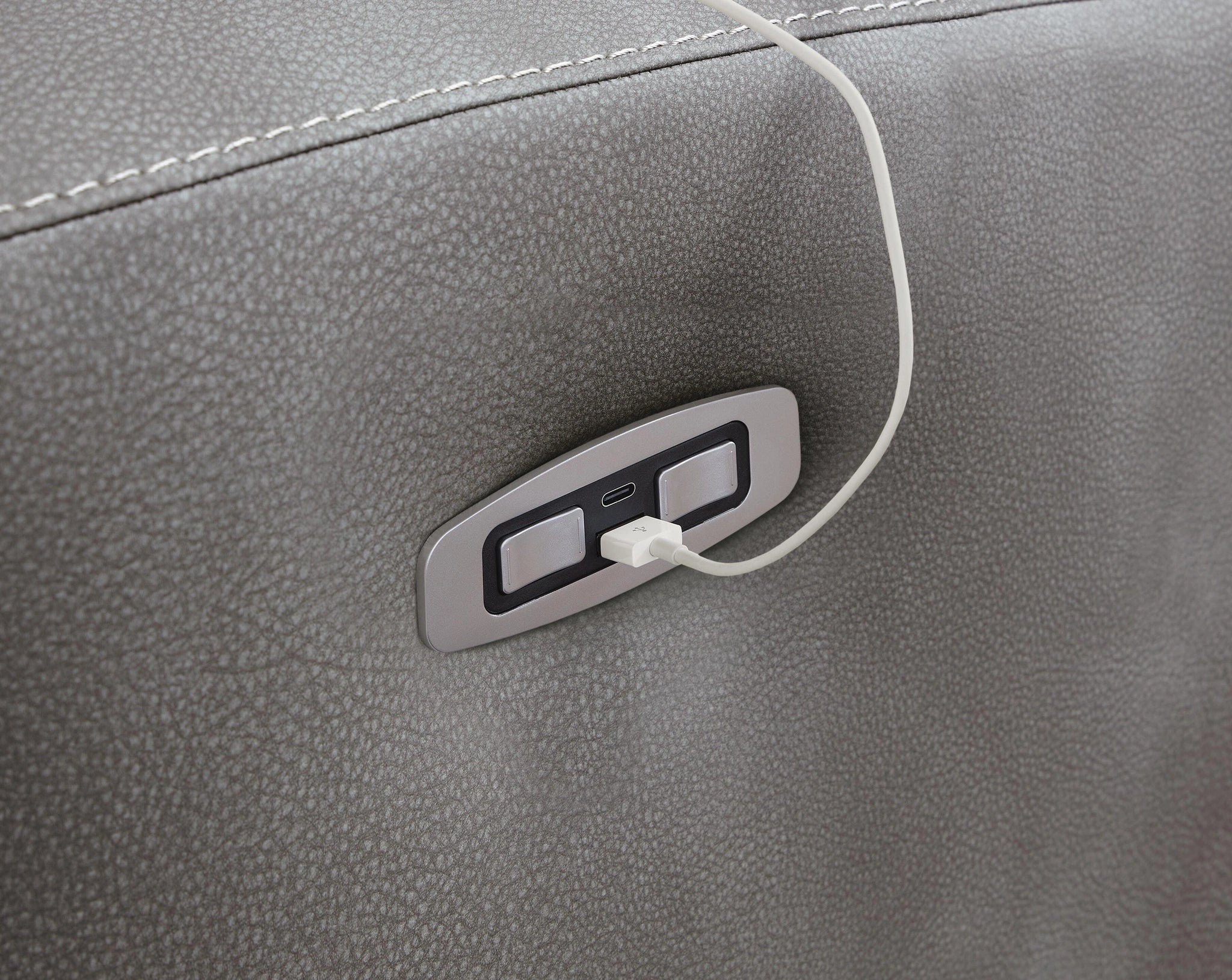 Next-Gen DuraPella Power Reclining Sectional Loveseat with Console