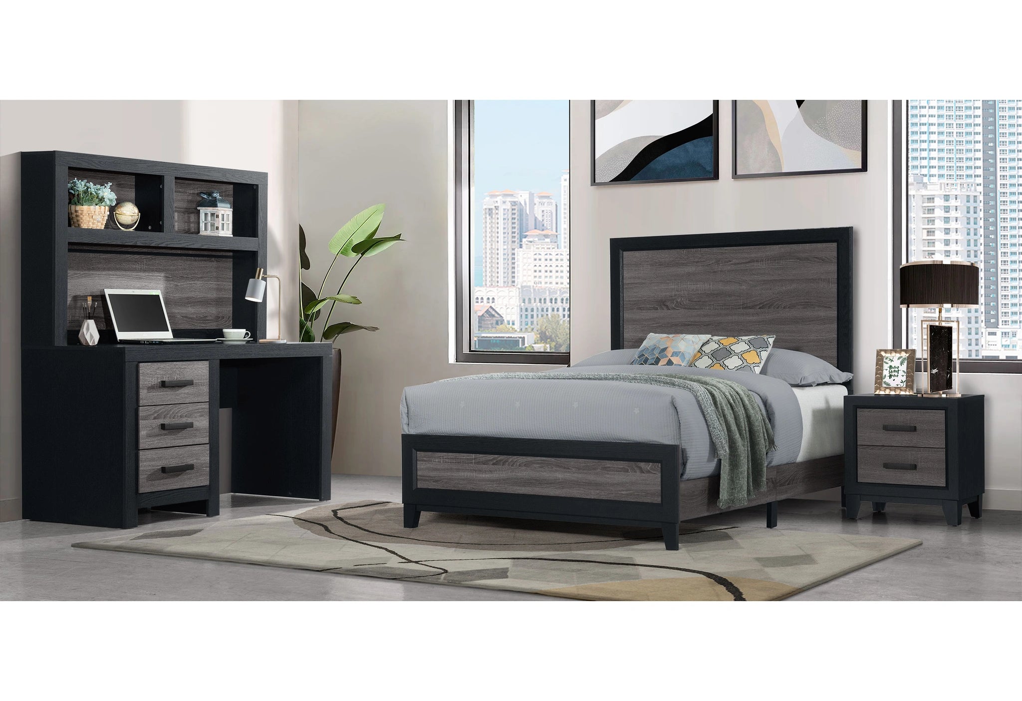 Lisbon Grey and Black Dresser
