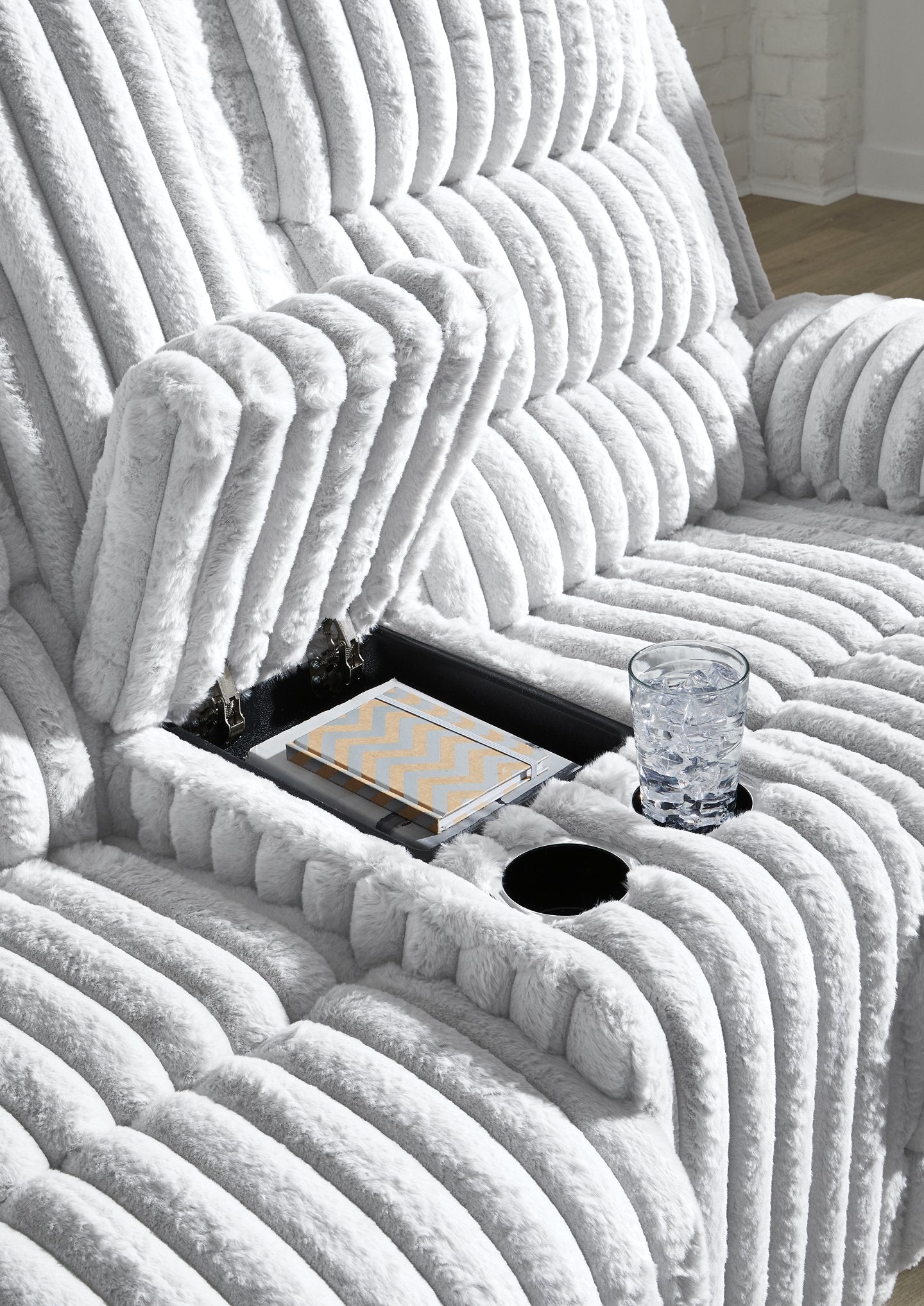 Rhines Falls Power Reclining Loveseat with Console