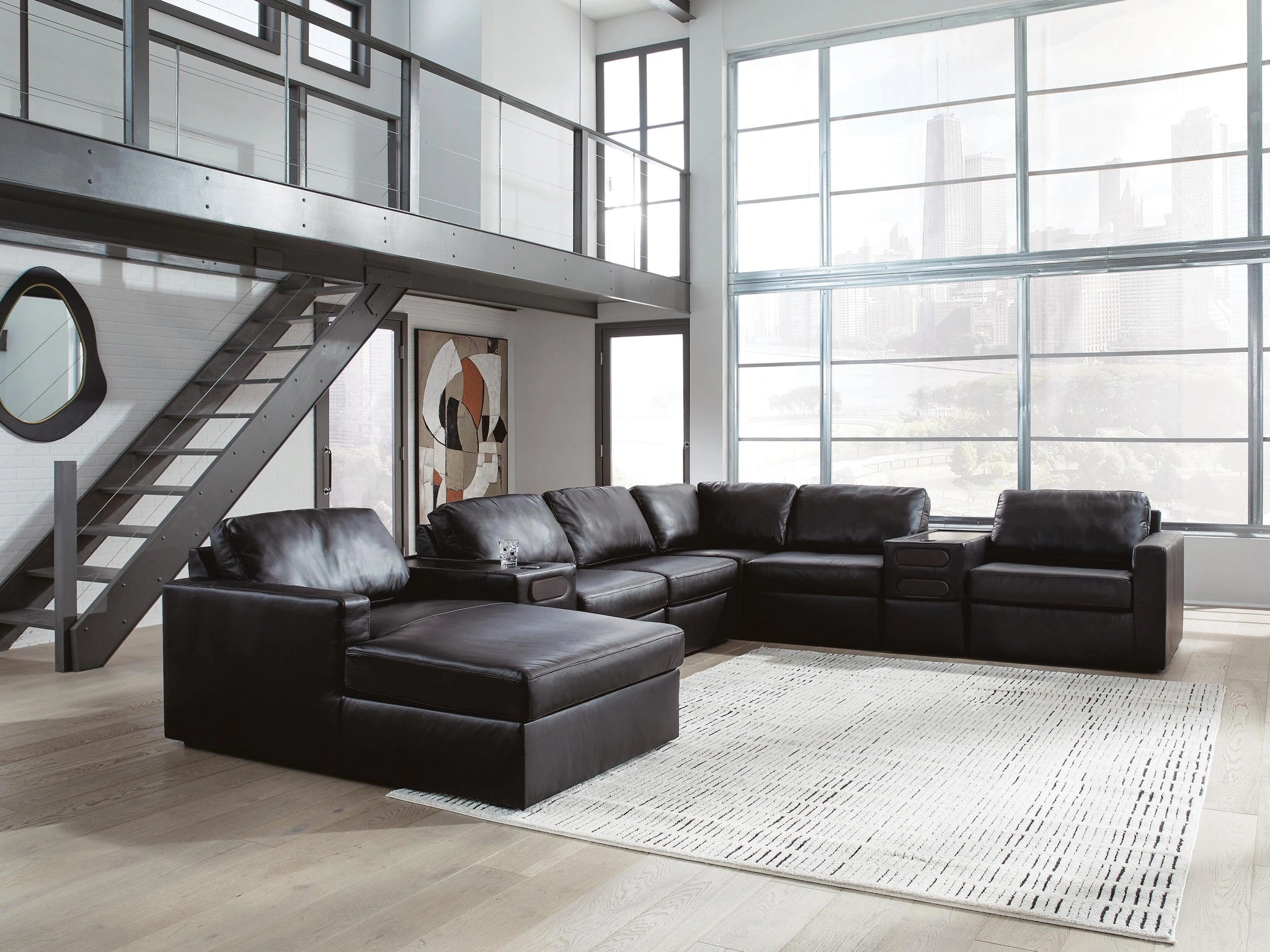 Modmax II Sectional with Chaise and Audio Consoles