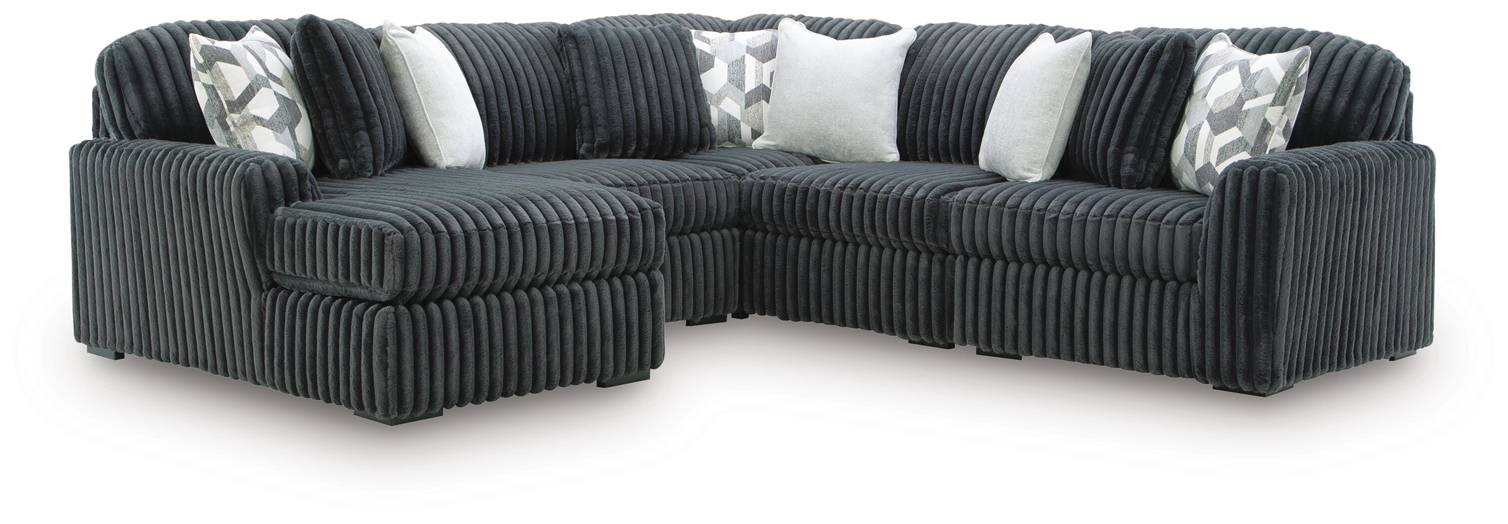 Midnight-Madness Sectional with Chaise