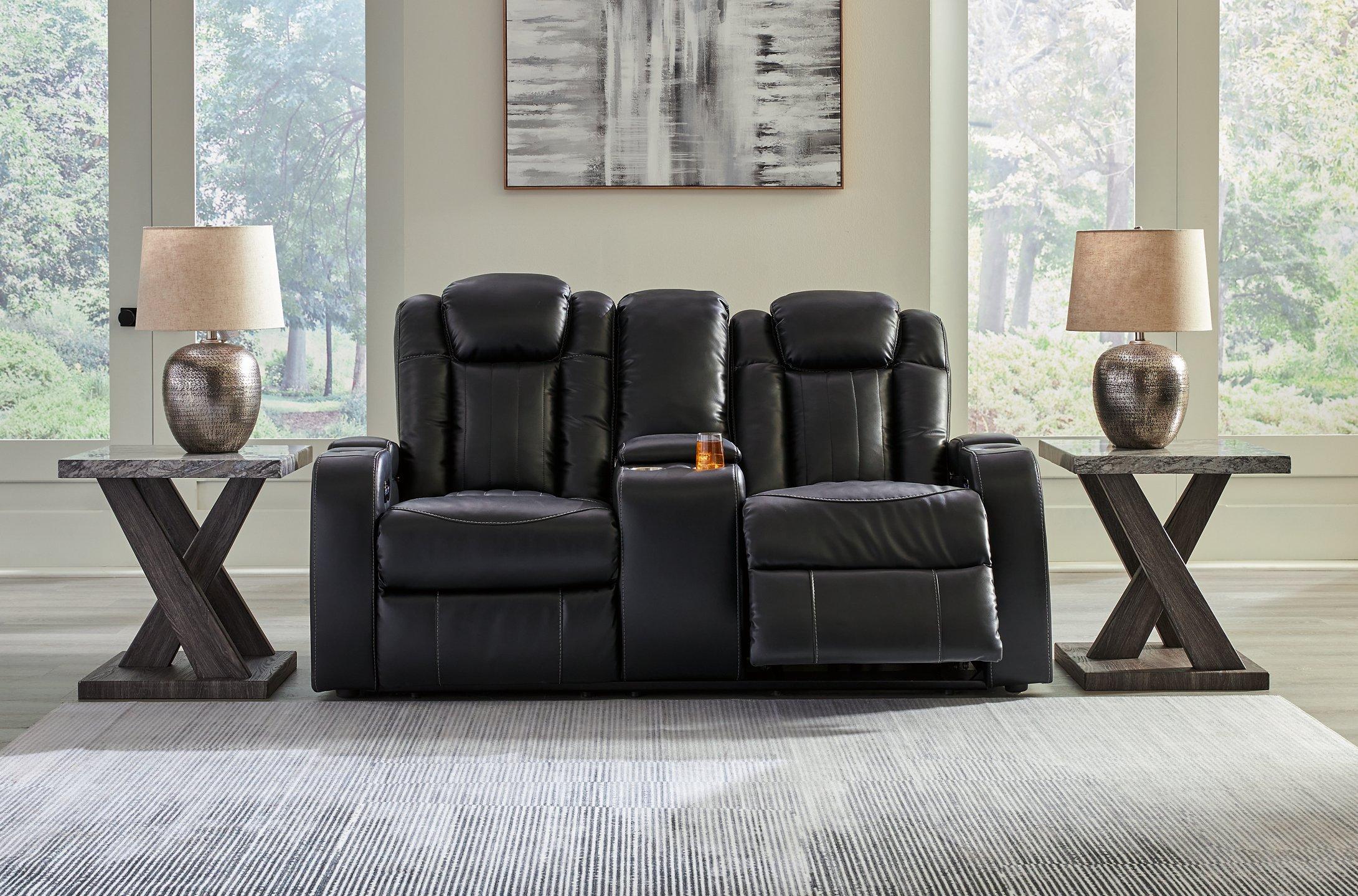 Caveman Den Power Reclining Loveseat with Console