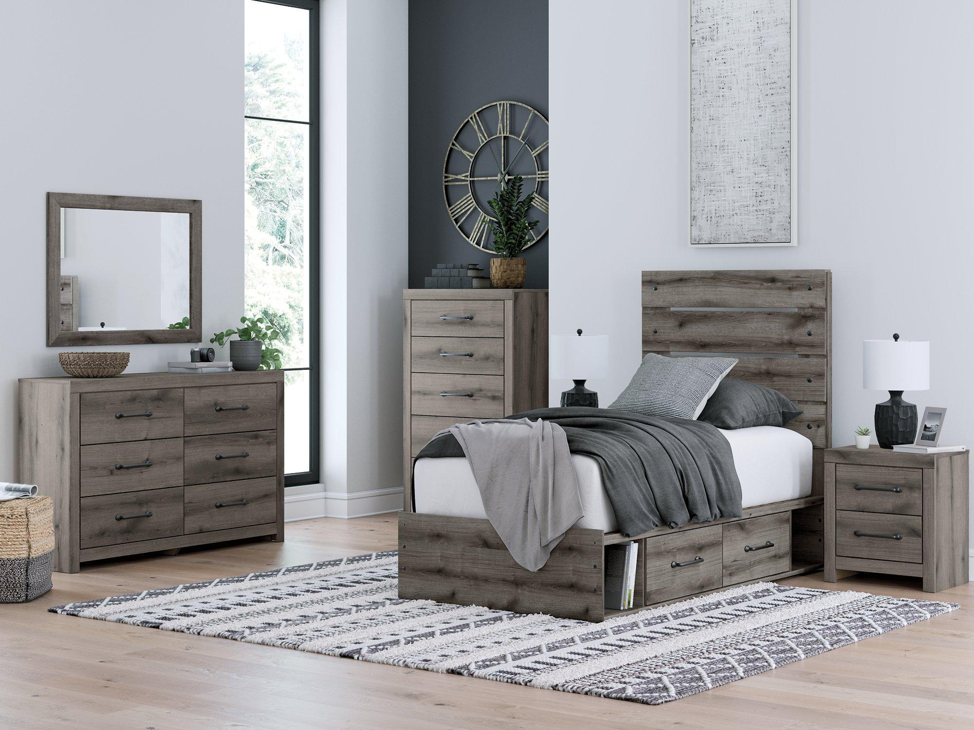 Graystorm Bed with Storage