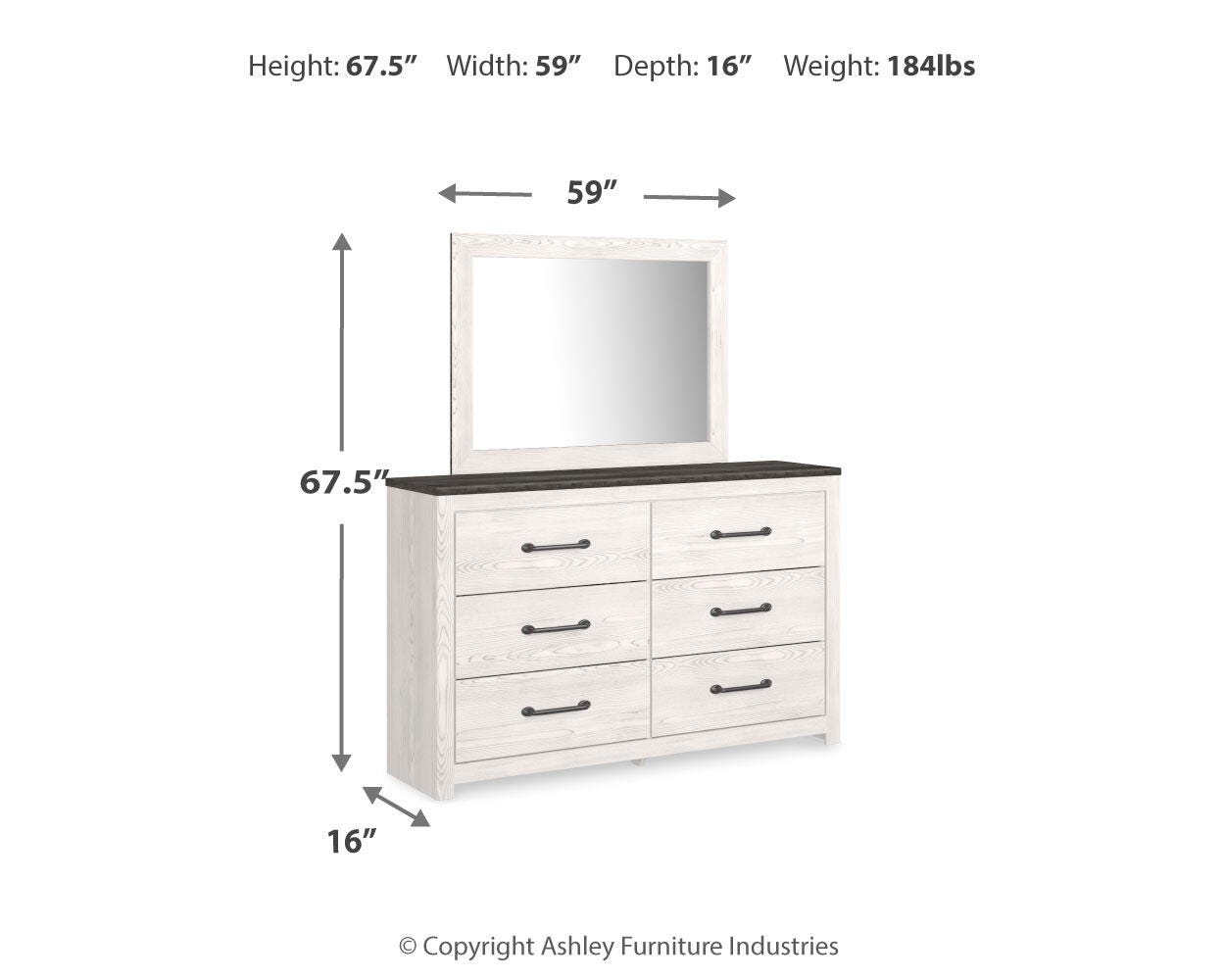 Gerridan Dresser and Mirror
