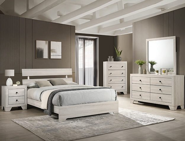 ATTICUS TWIN PLATFORM BED WHITE image