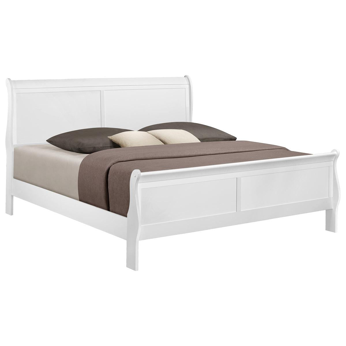 Crown Mark Louis Philip Queen Sleigh Bed in White image