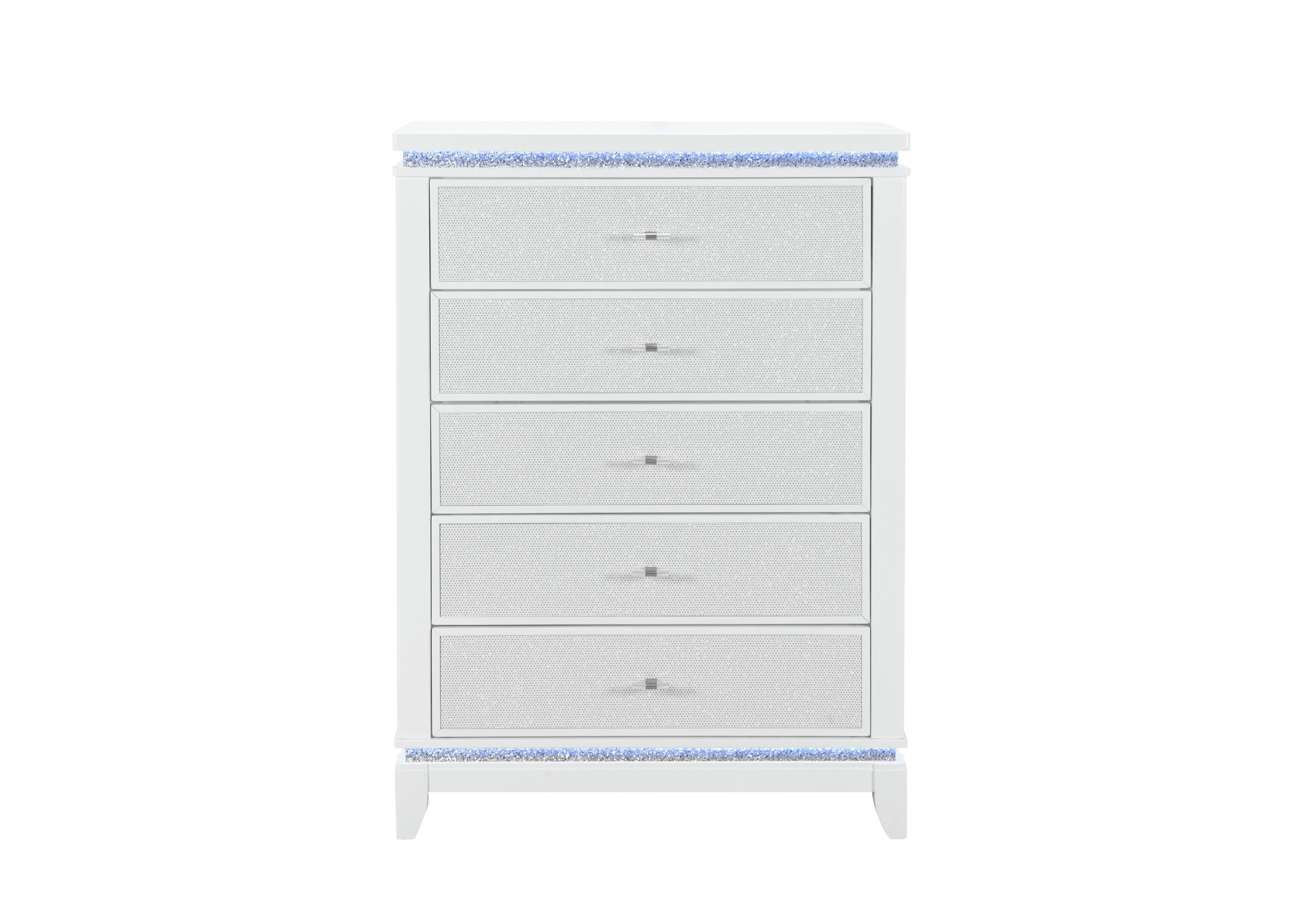 ALINA WHITE CHEST W/ LED