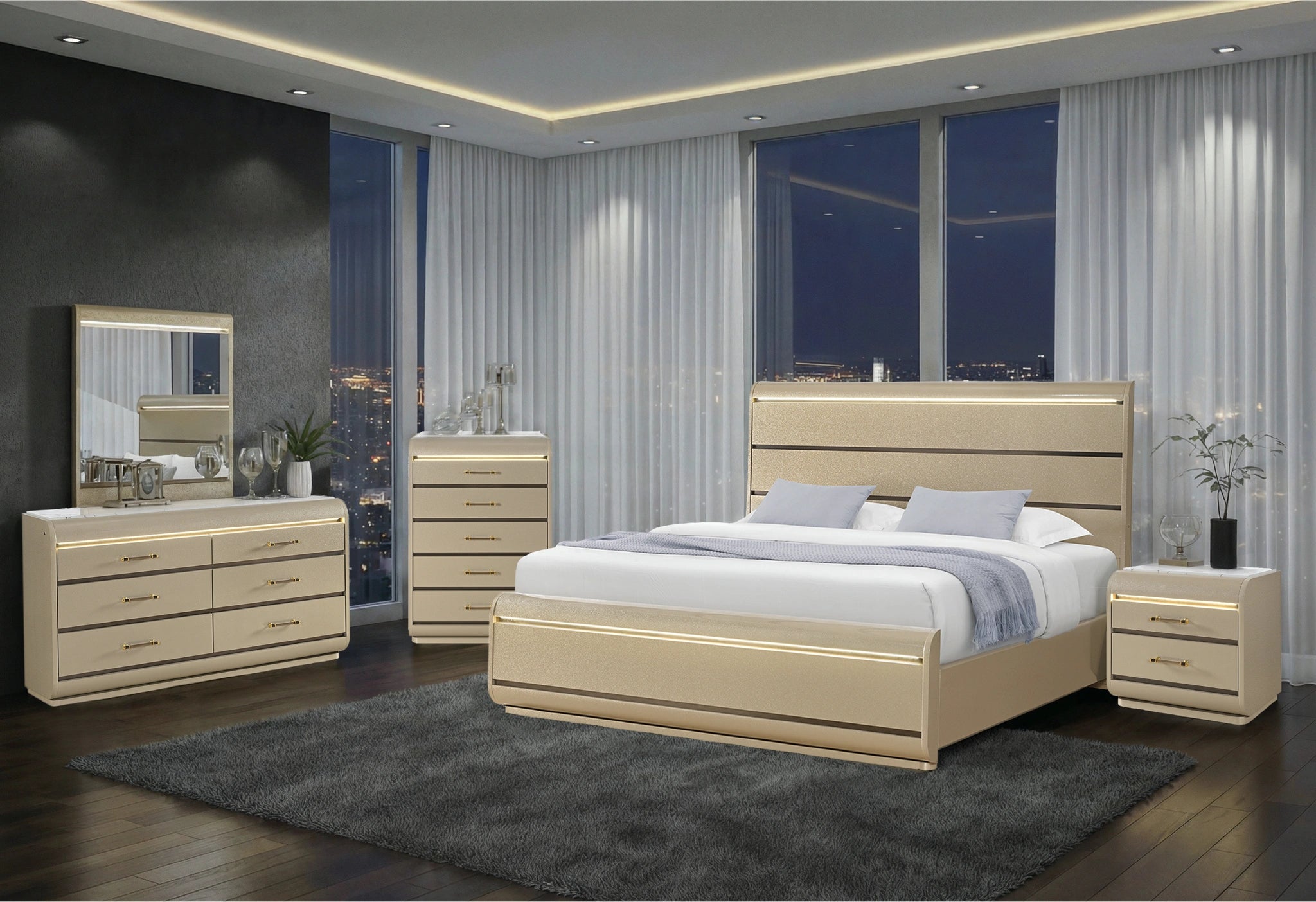 Genesis Gold Mirror with LED