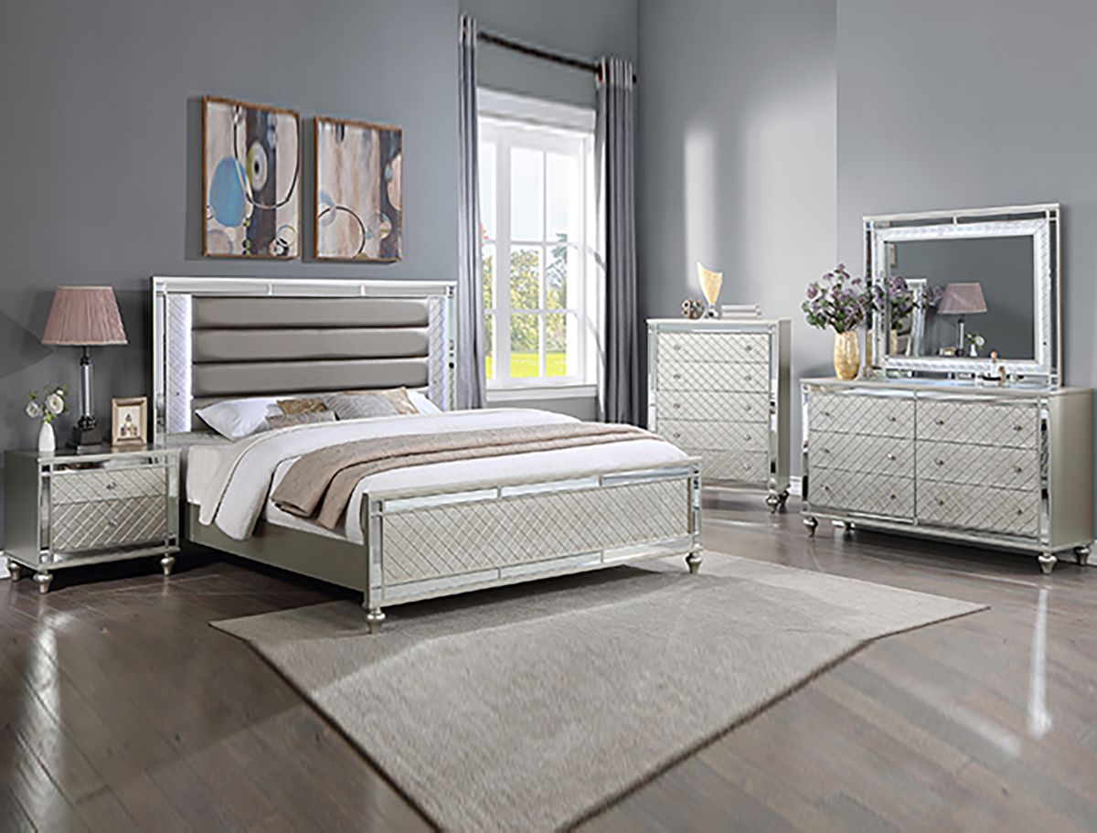 Crown Mark Furniture Cristian 5 Drawer Chest in Beige