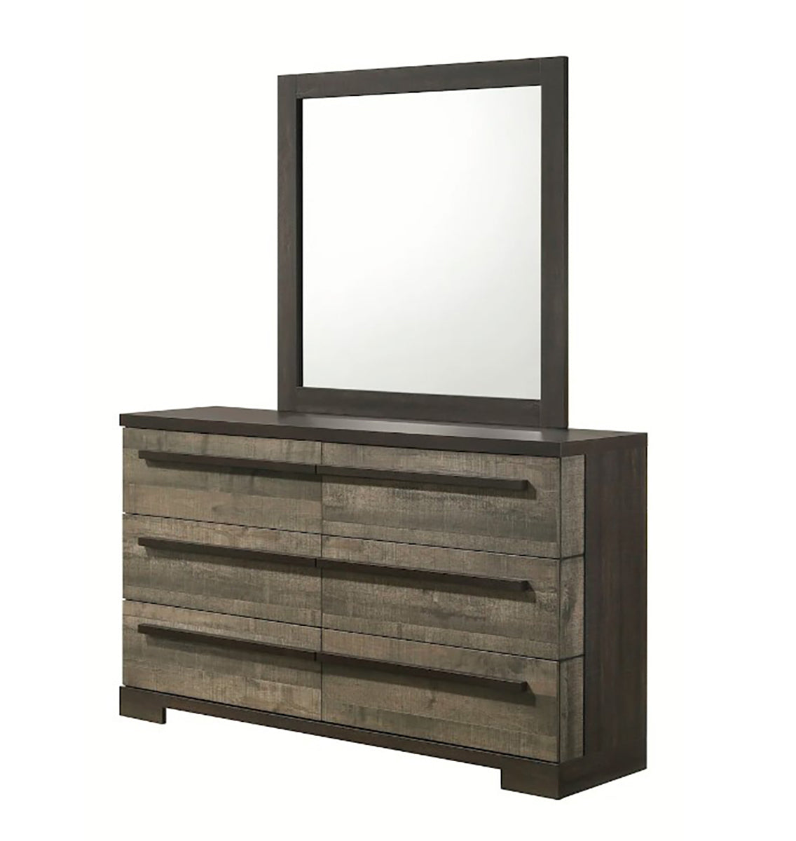 Crown Mark Furniture Remington 6 Drawer Dresser in Brown